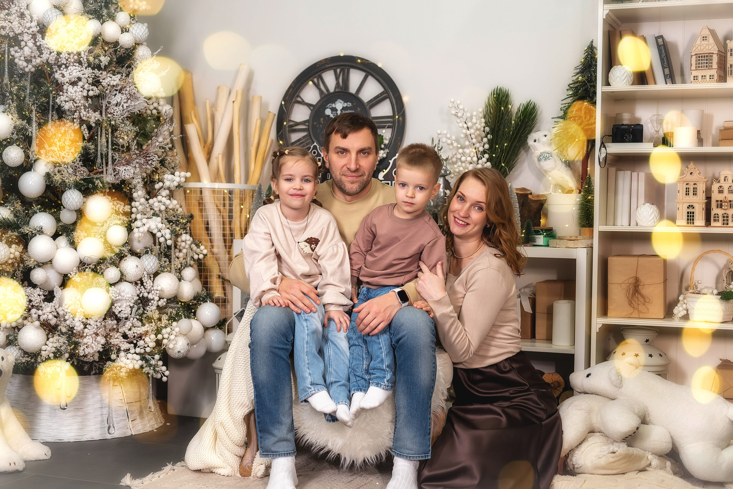 Новогодняя семейная фотосессия. Семейный, детский фотограф в Воронеже Анна Никитина