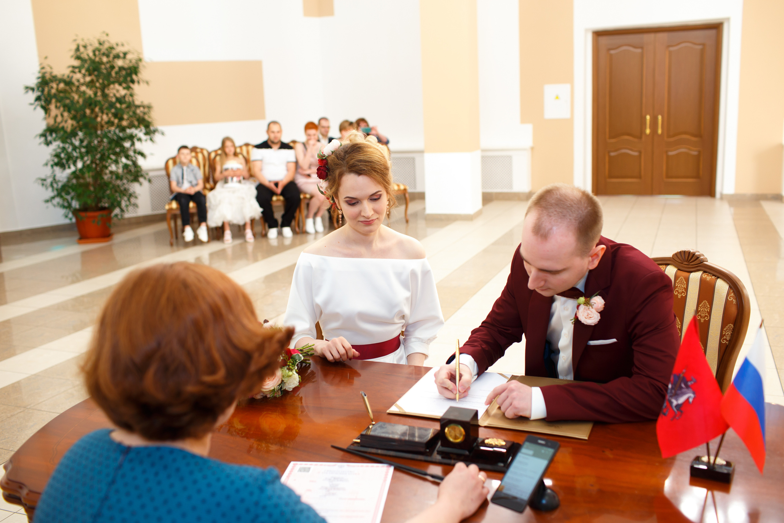 Юлия и Игорь, ЗАГС Кузьминки, ресторан Detol. Свадебный и репортажный фотограф (Москва, Королев и другие)