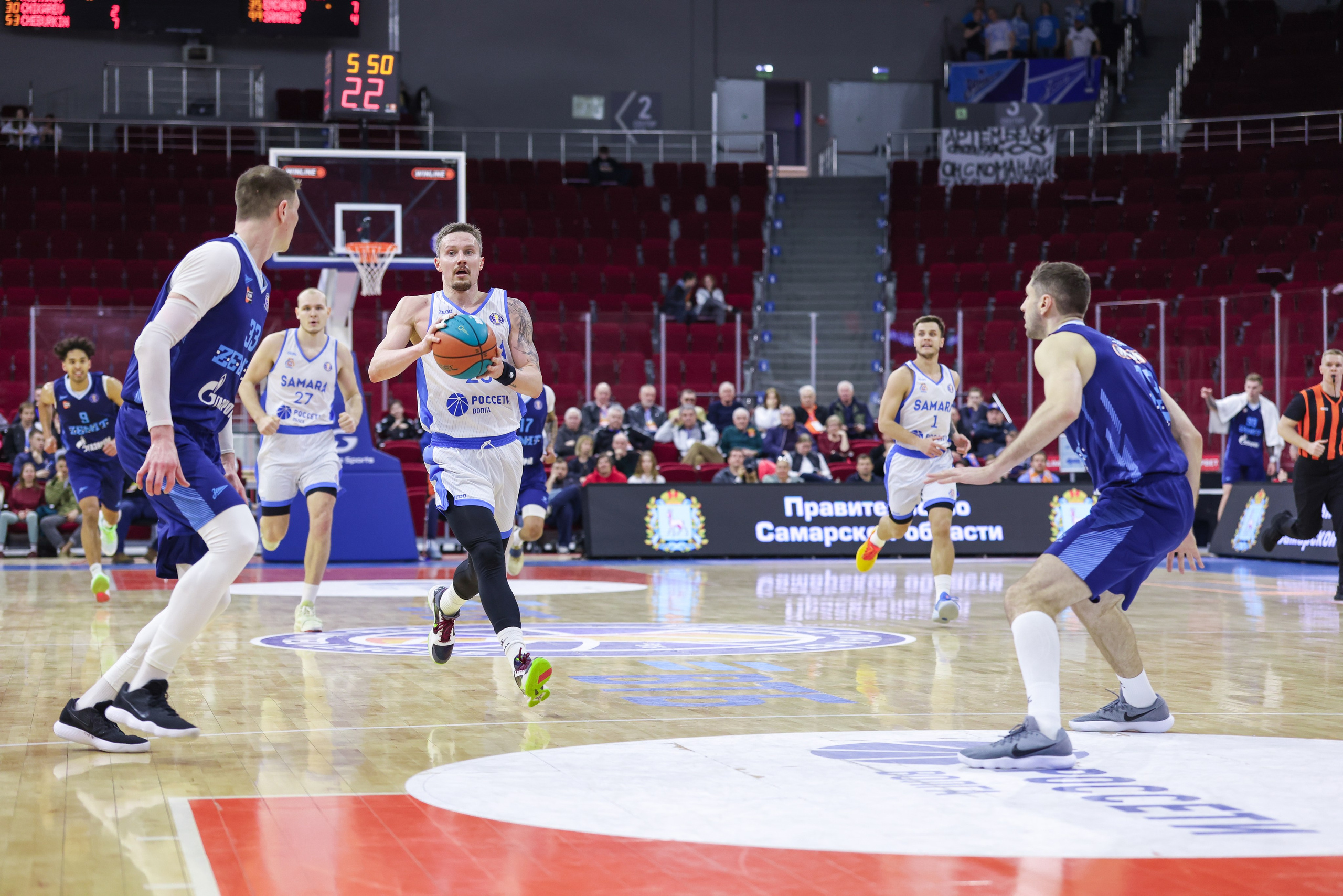 Баскетбол. Самара — Зенит. Единая лига ВТБ. Спортивный фотограф в Самаре