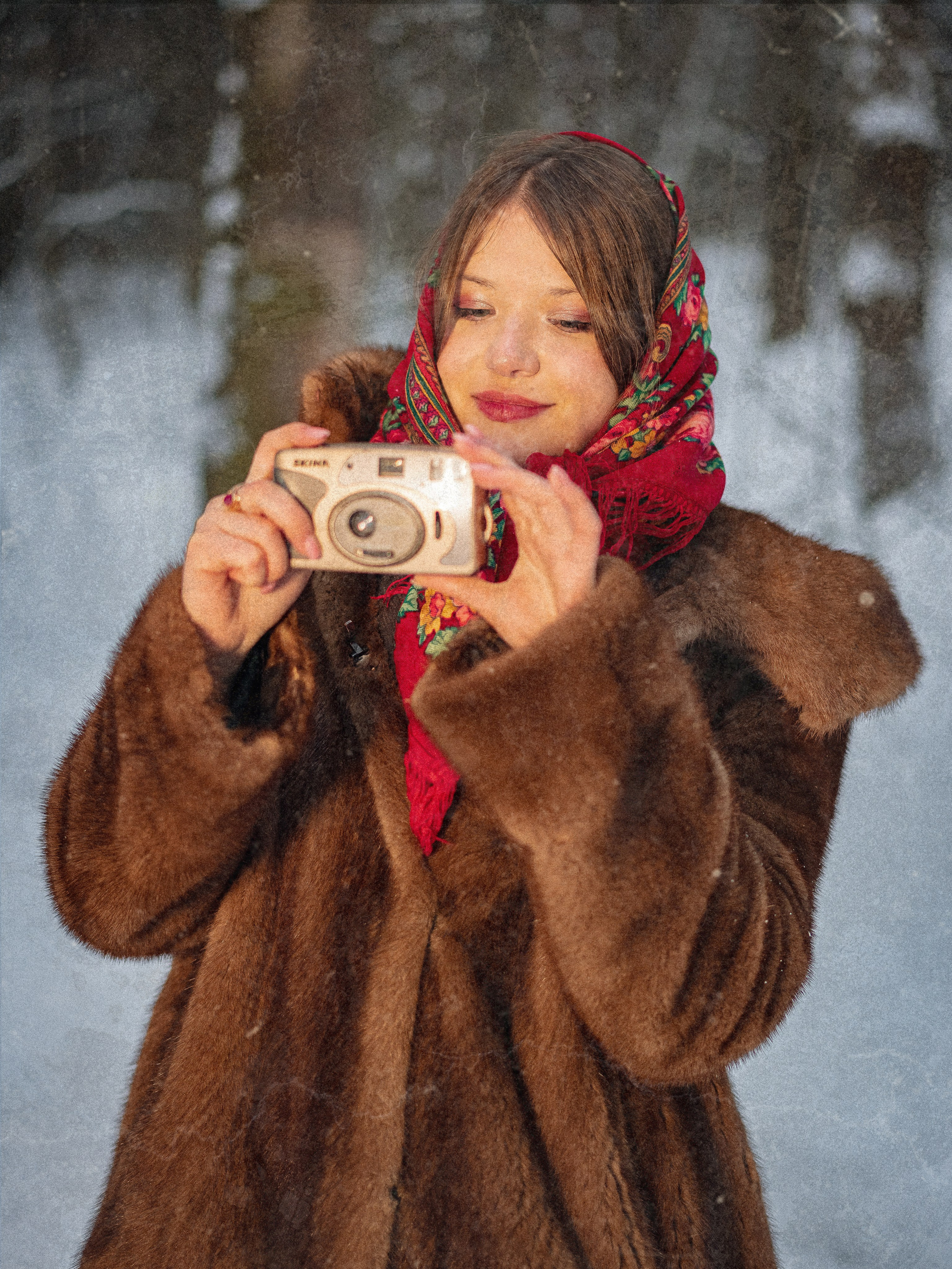 Ольга — фотосессия в зимнем стиле. Фотограф Москва