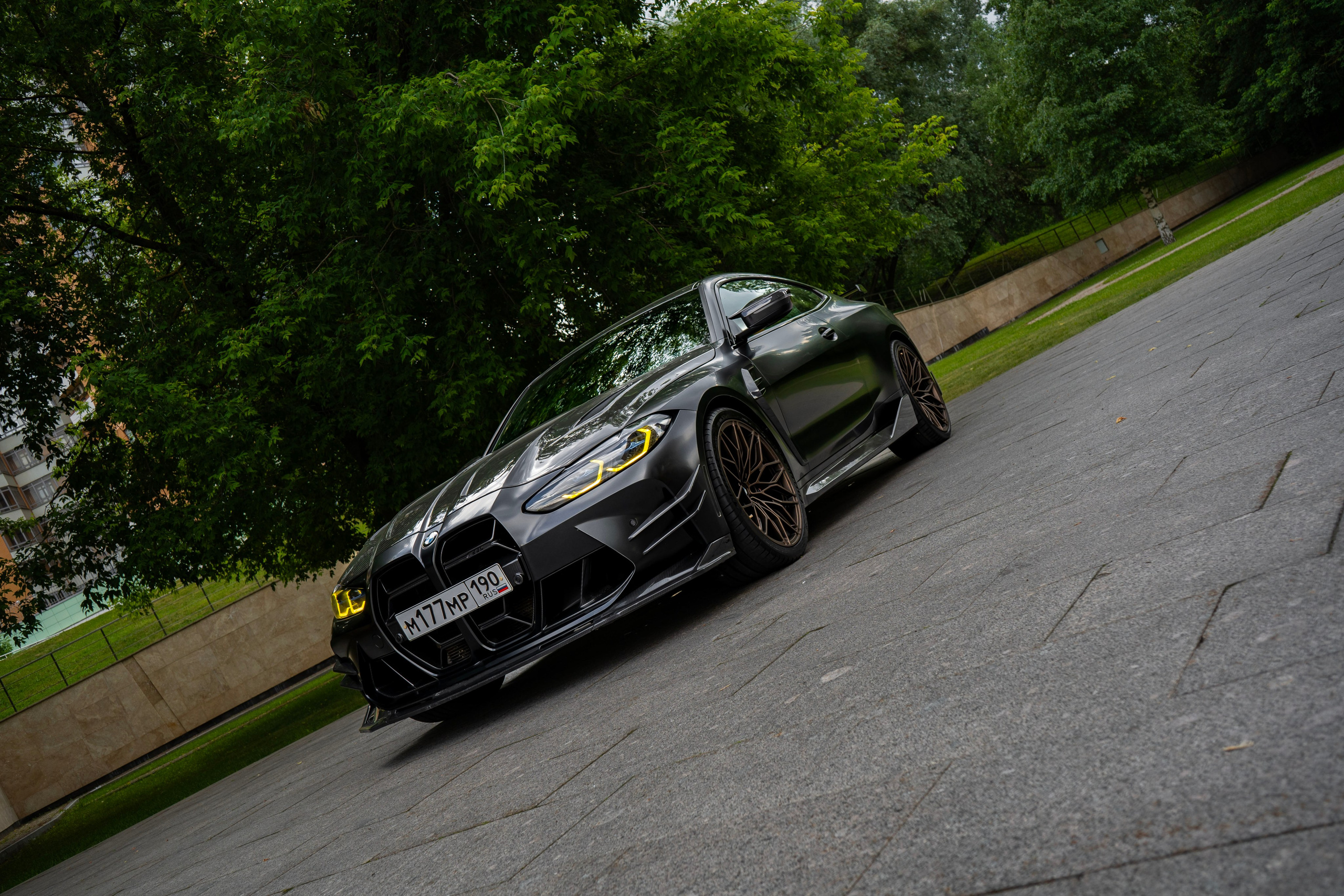 BMW M4 (Black matte). Автомобильный фотограф Ногинск Денис Городок