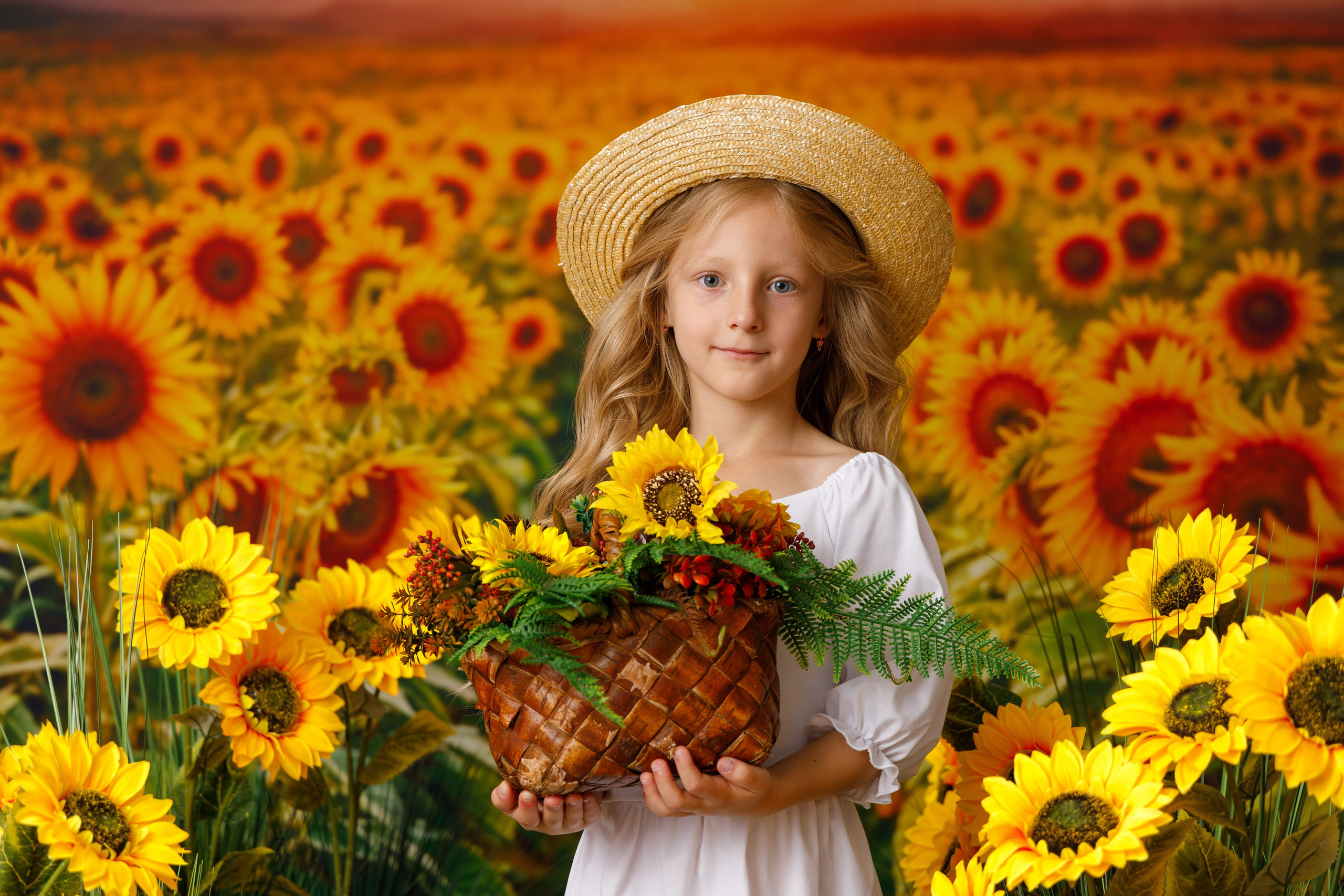 Подсолнухи. Детская фотостудия Москва