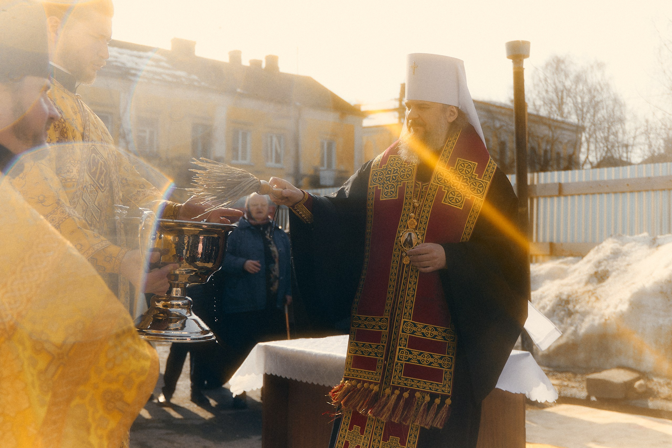 Освящены четыре накупольных креста для Георгиевской церкви в Торжке