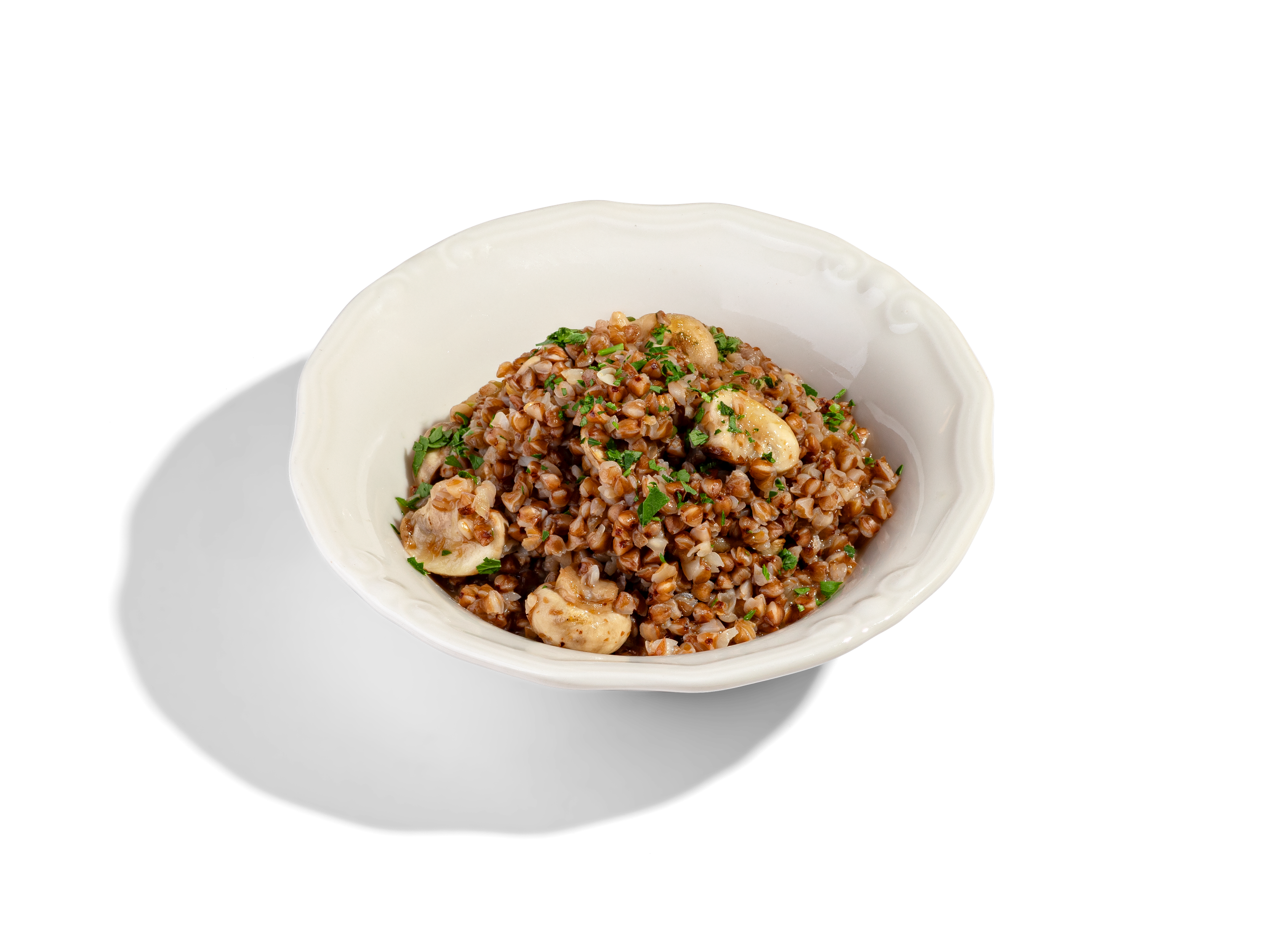 ГРЕЧКА С ЛУКОМ И ГРИБАМИ — 290Р.