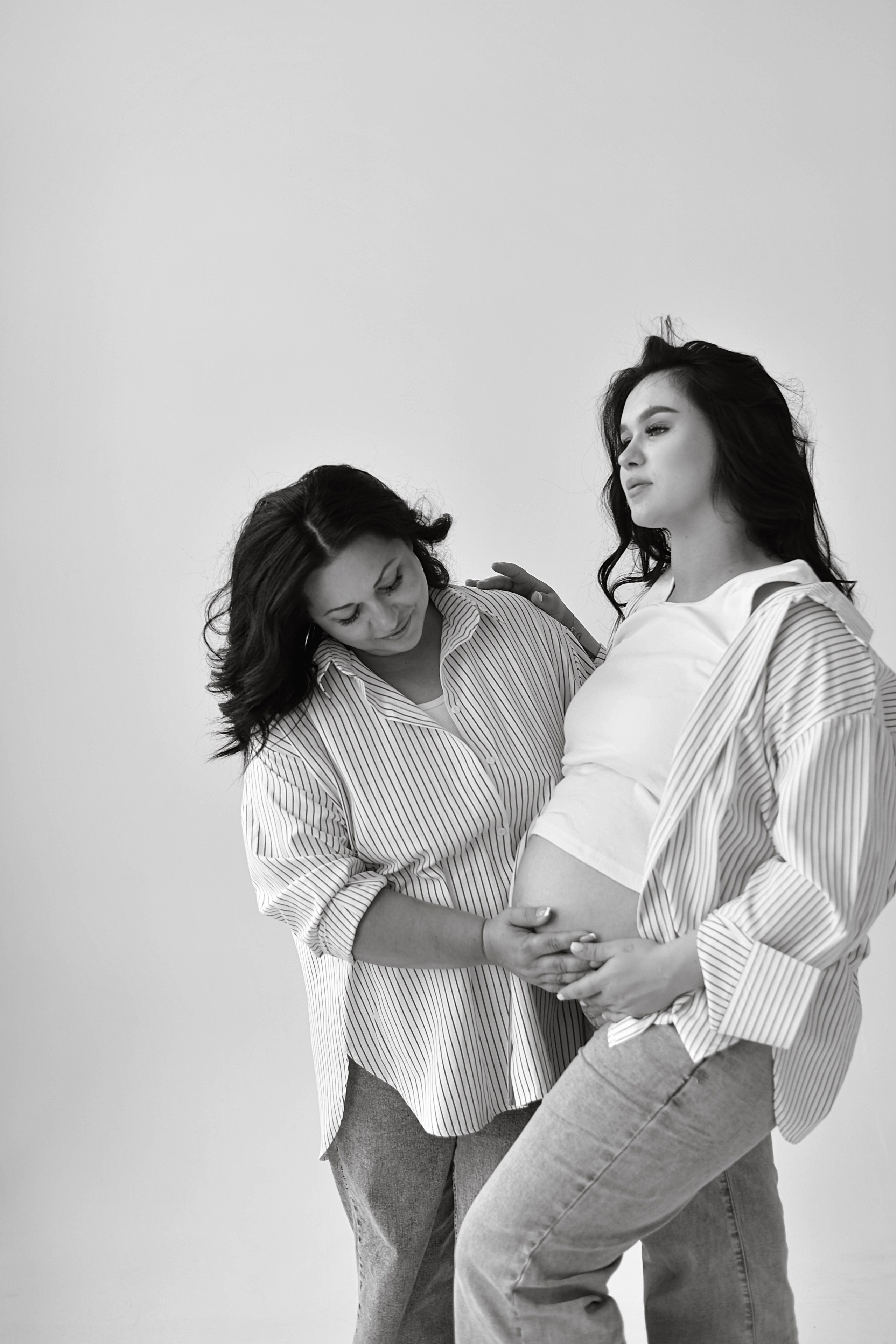 Мама и дочь беременная съемка. Фотограф Подольск