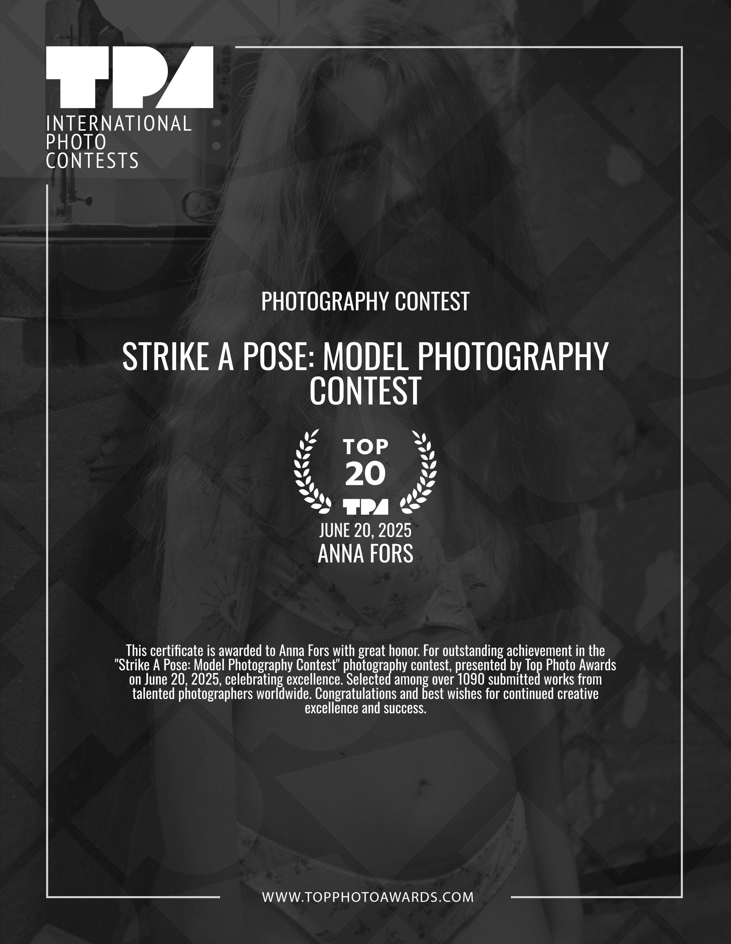 Награды фотохудожника Анны Форс — Победитель BICFP, TopPhotoAwards и финалист Liquida Grant. Арт-ню фотограф, Фотохудожник в Москве Анна Форс