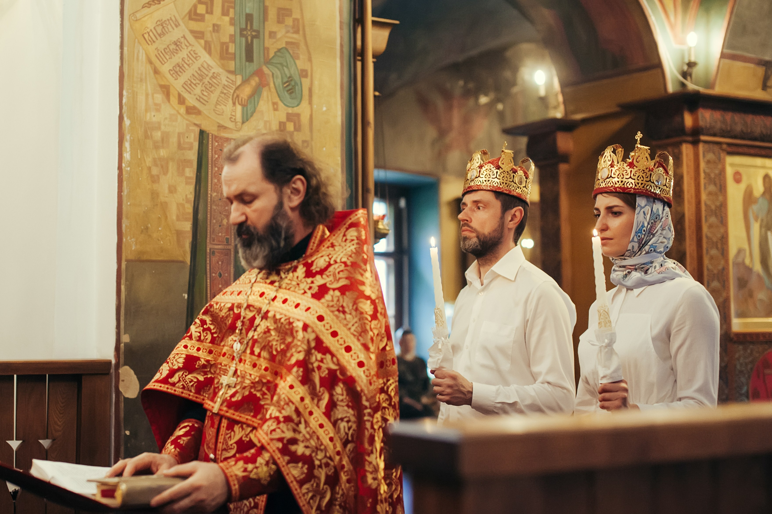 Екатерина и Александр. Венчание, Москва. Семейный фотограф Анна Дубовская