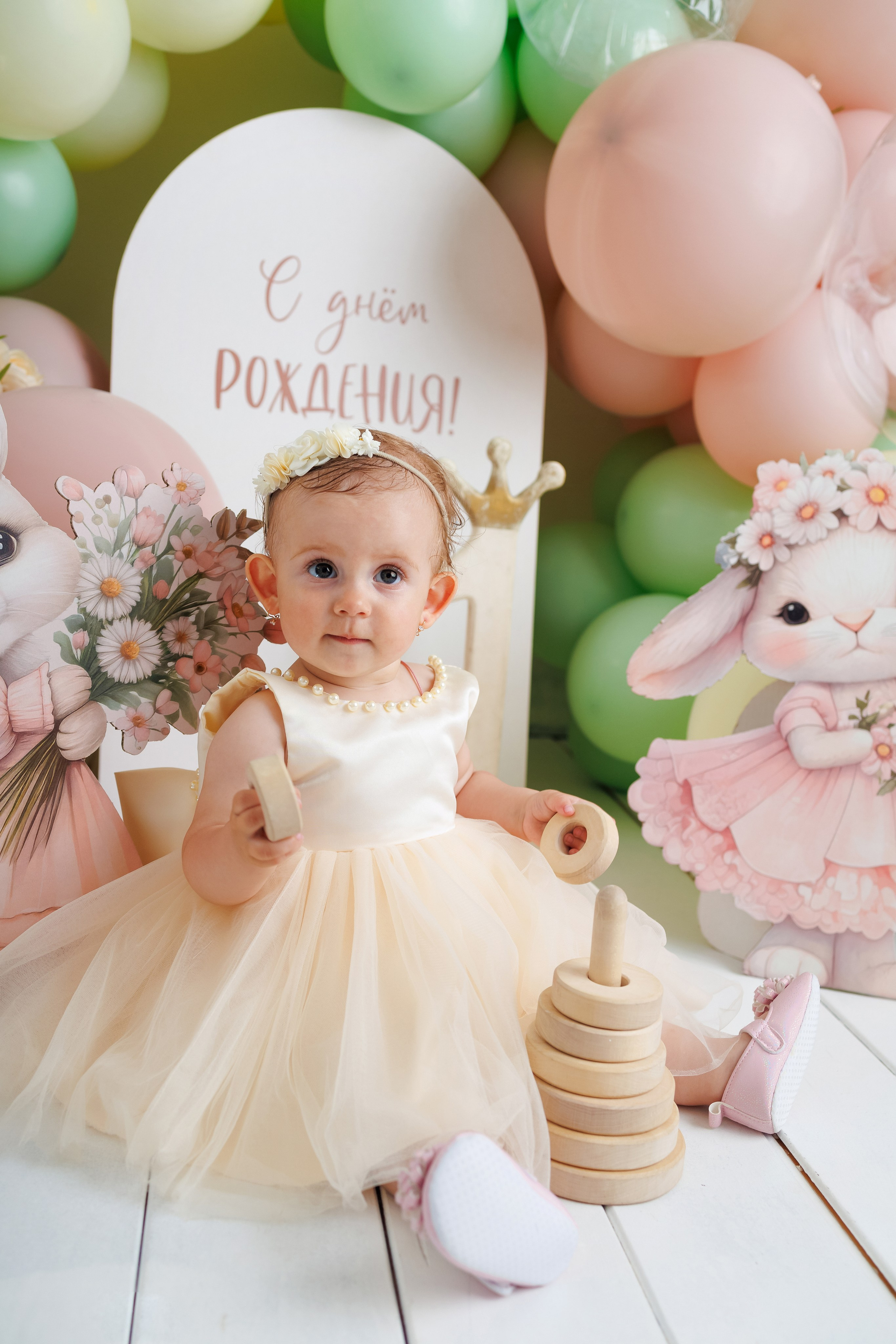 Вероничке 1 годик. Фотограф новорожденный малышей Новосибирск