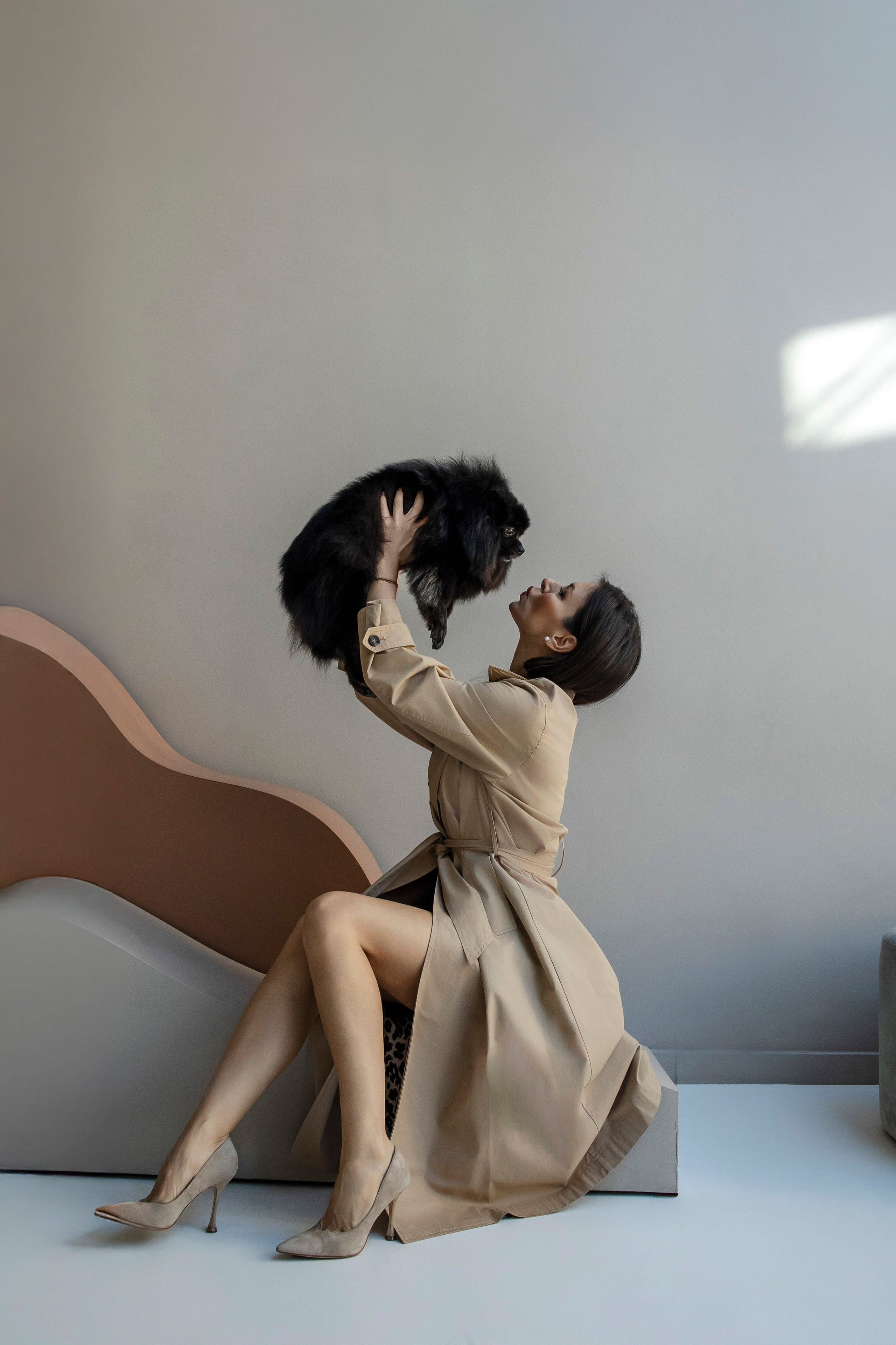 Съемка в студии с собакой. Анастасия Белаш