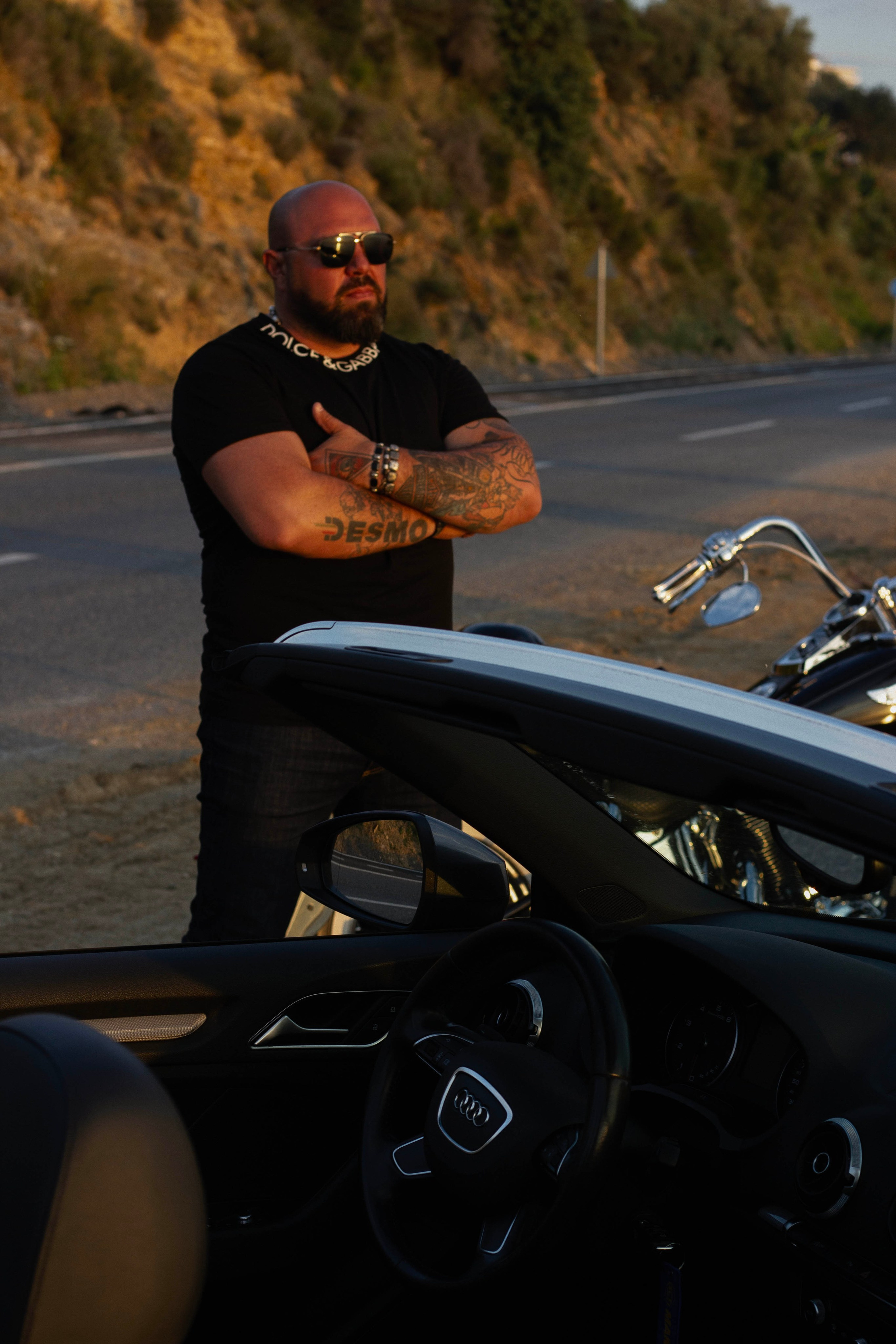 Harley & AUDI. Индивидуальные фотосессии и репортаж в Москве. Матвей Фомин