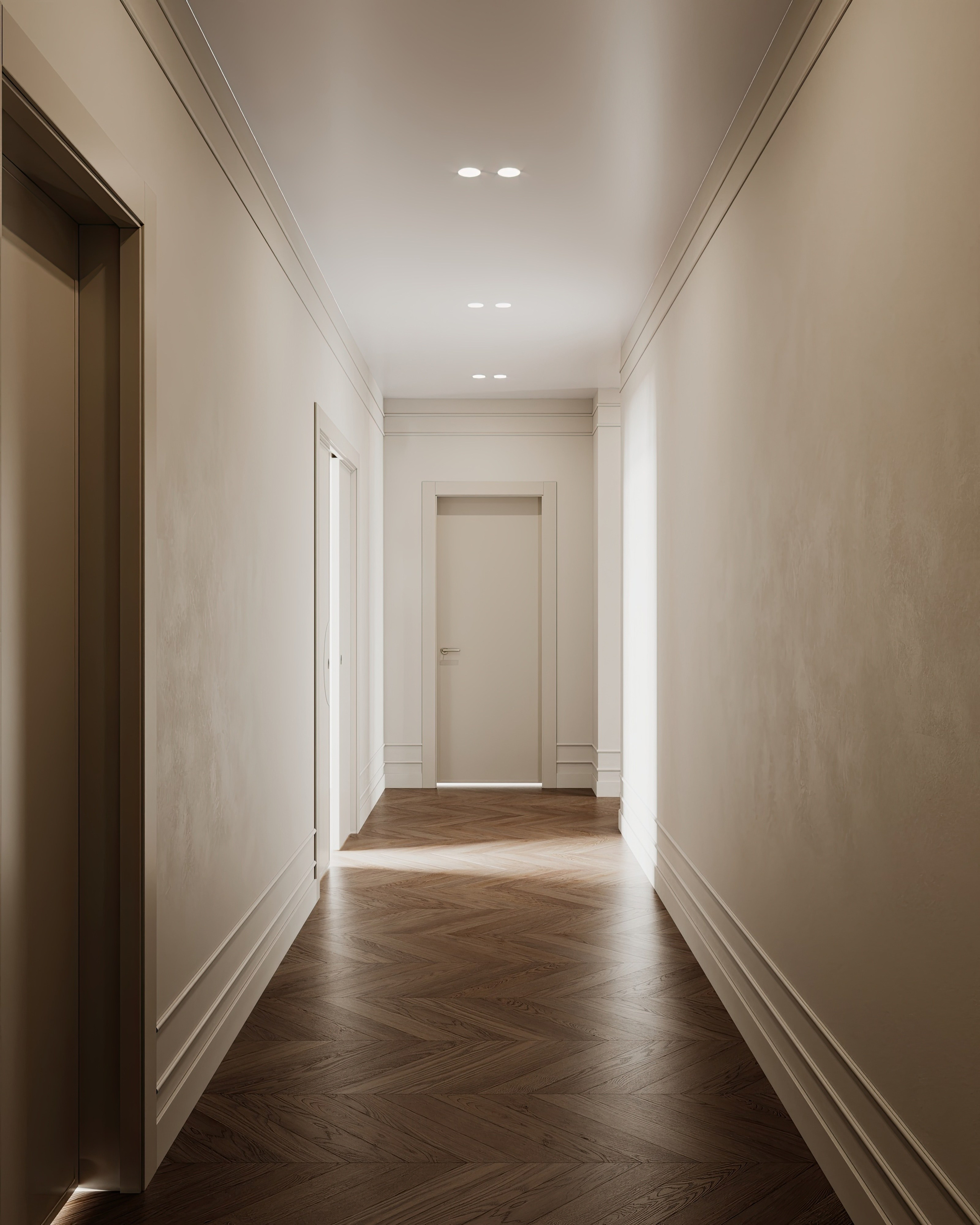 Полянка кухня-гостиная-прихожая-коридор. Визуализатор Векшина Елена