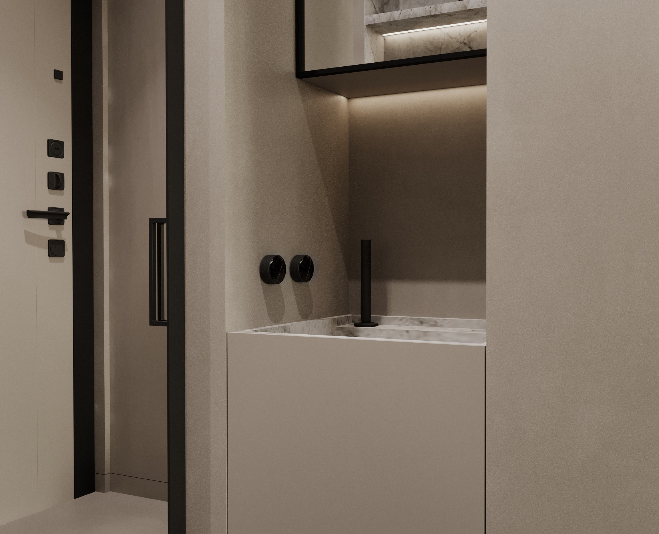 Гостиная зона Клубный дом «West Garden». Интерьеры и архитекура