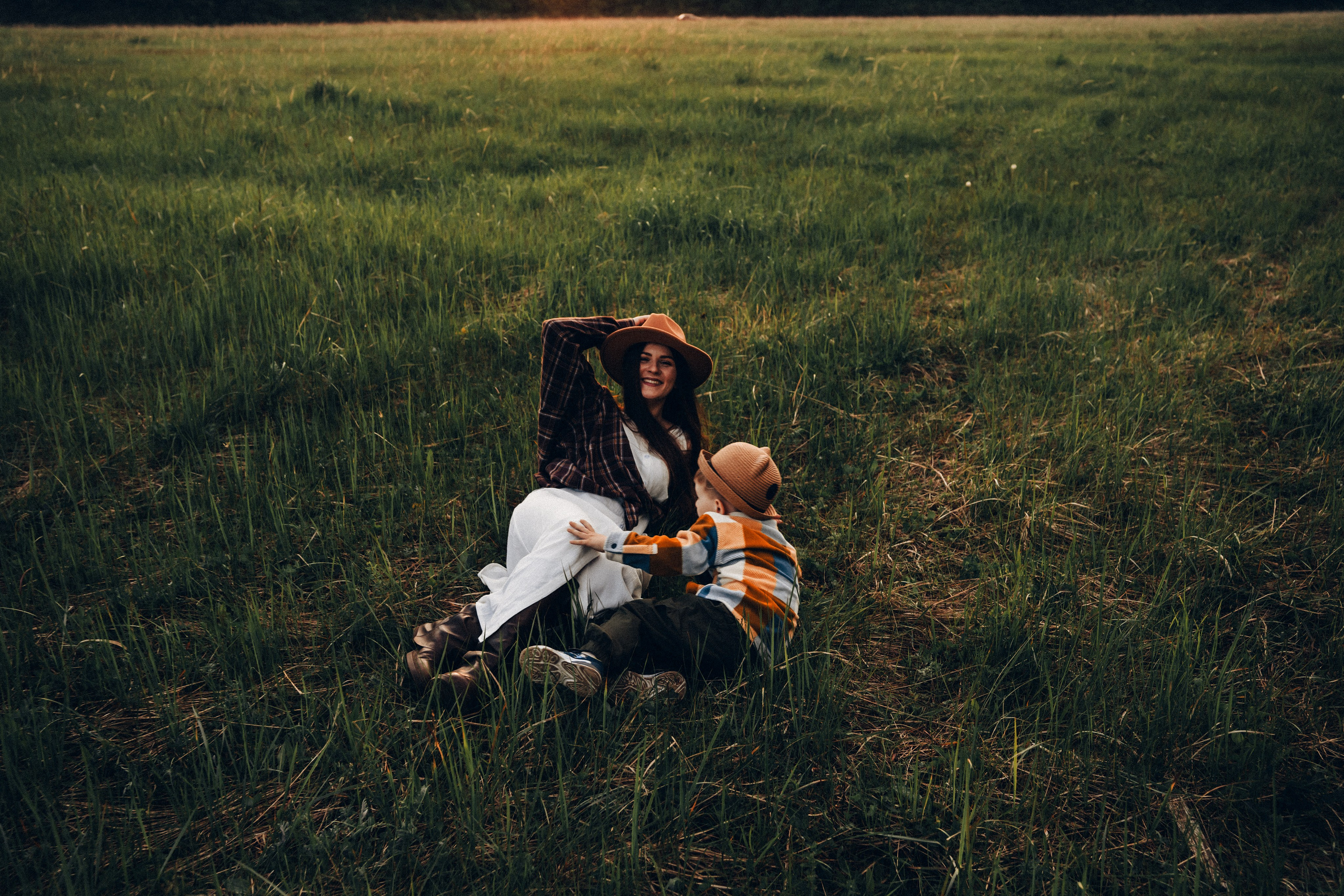 Семейная съемка на закате