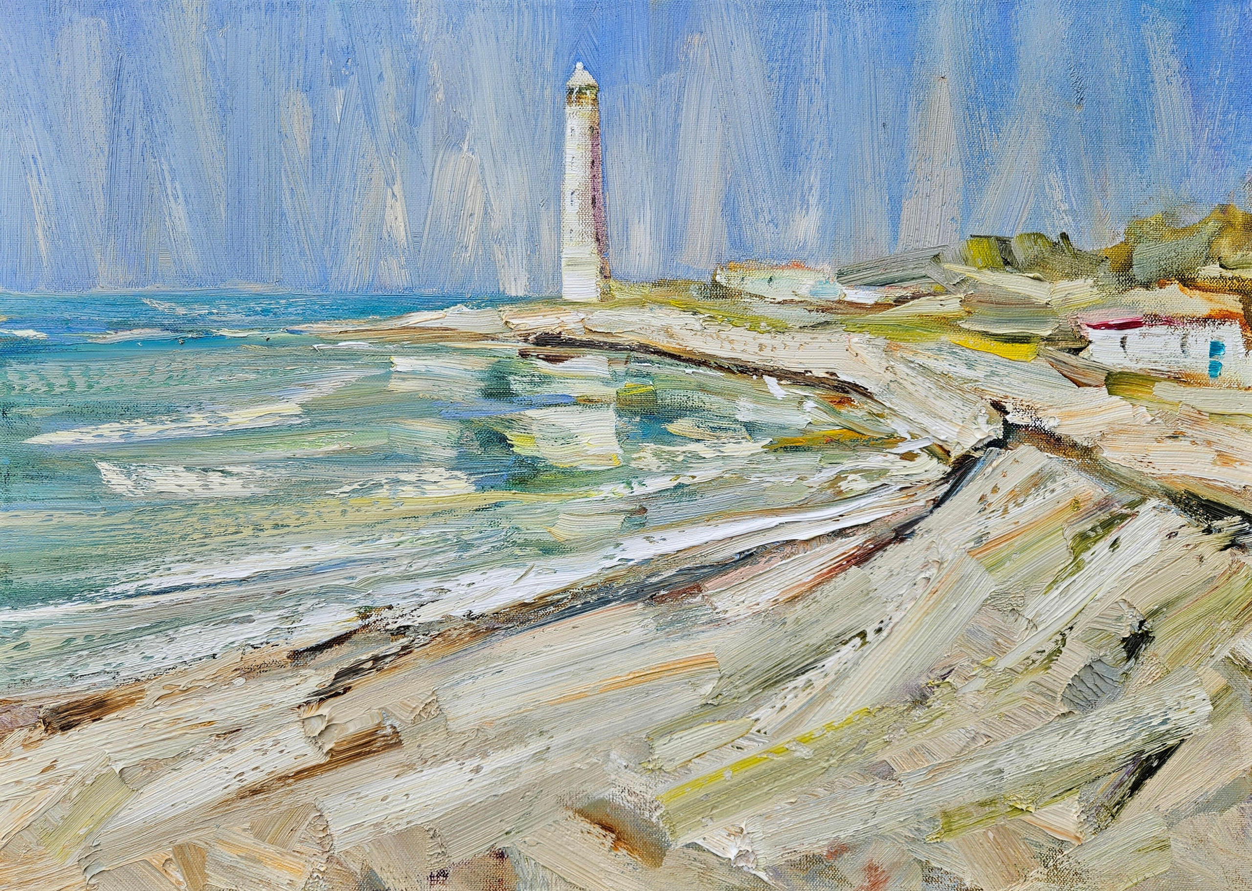 "Маяк". 2026. Холст, масло. 50х70. Цена: 20000₽