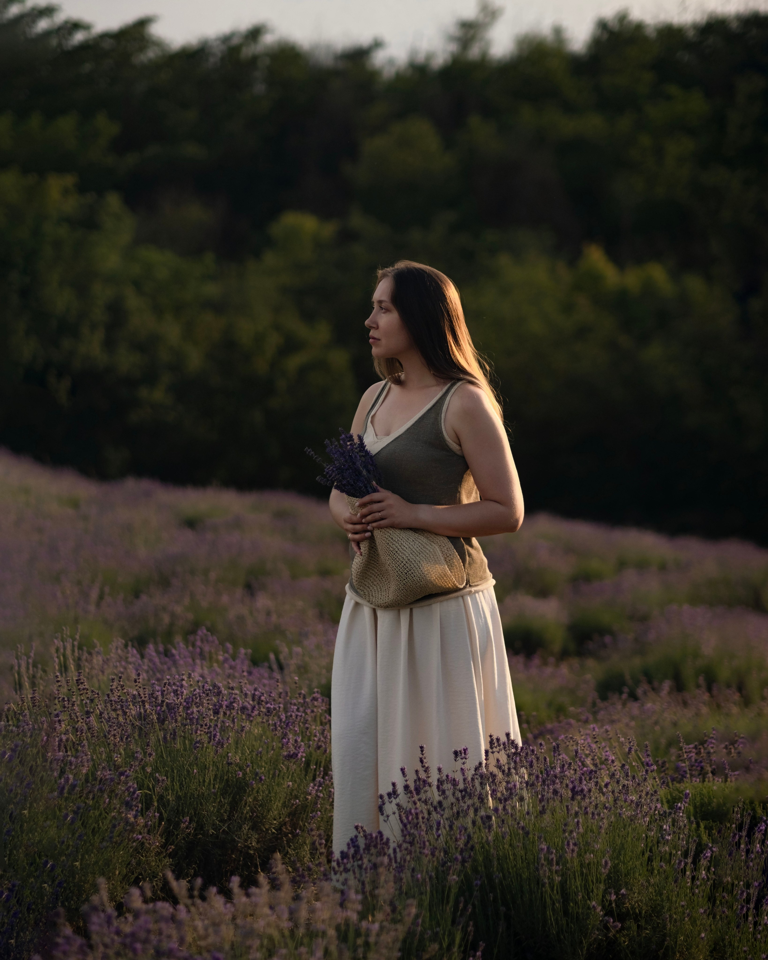 On a lavender field. Portrait photographer Olga Prokopova based in Budapest
