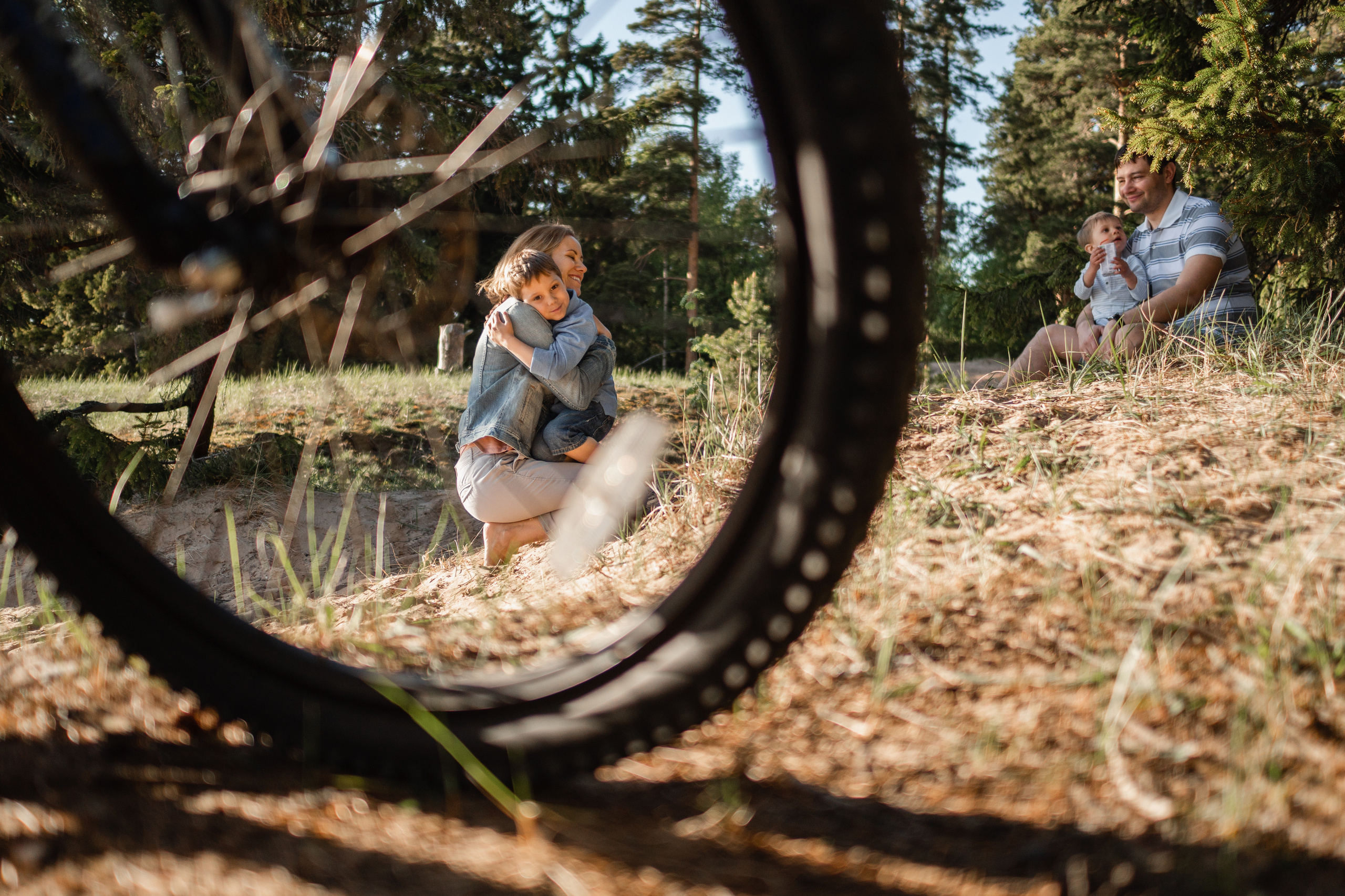 Семейная фотосессия на велосипедах. Семейный и детский фотограф в Санкт-Петербурге Наталья Григорьева