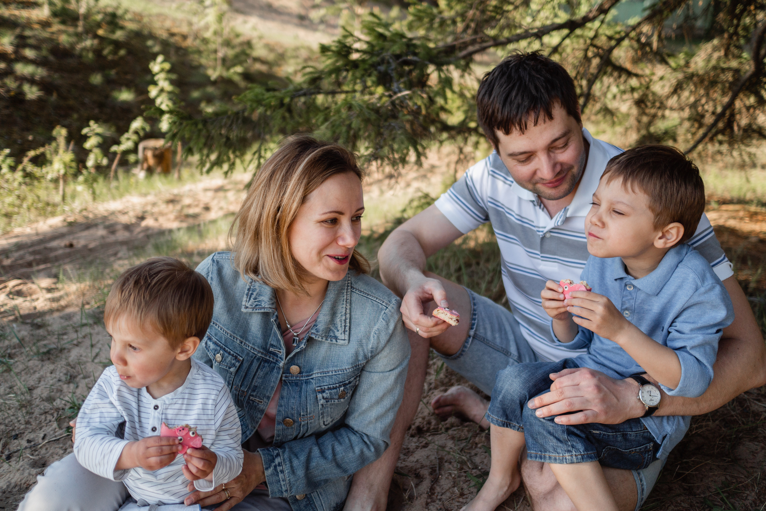 Семейная фотосессия на велосипедах. Семейный и детский фотограф в Санкт-Петербурге Наталья Григорьева