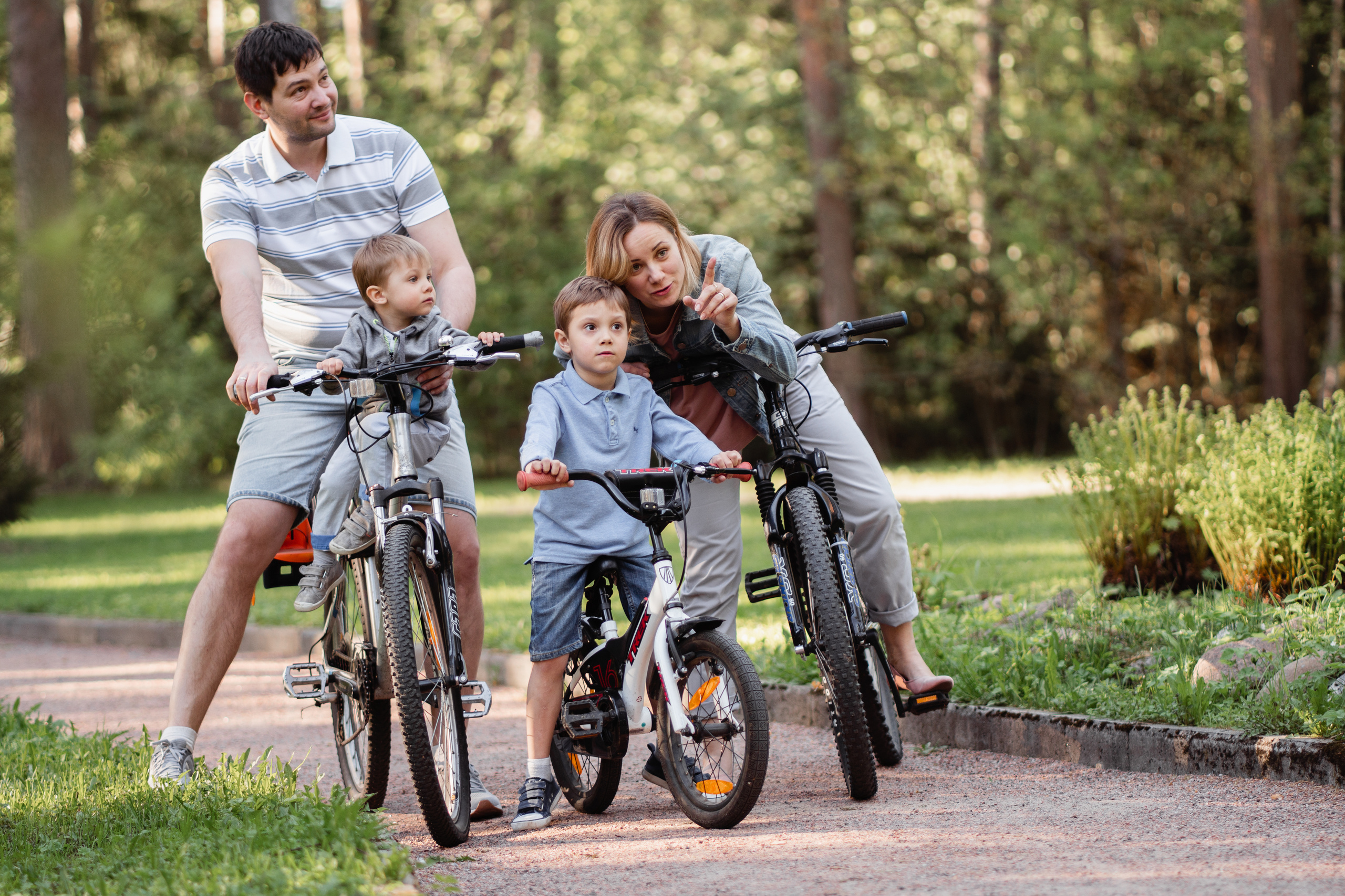 Семейная фотосессия на велосипедах. Семейный и детский фотограф в Санкт-Петербурге Наталья Григорьева