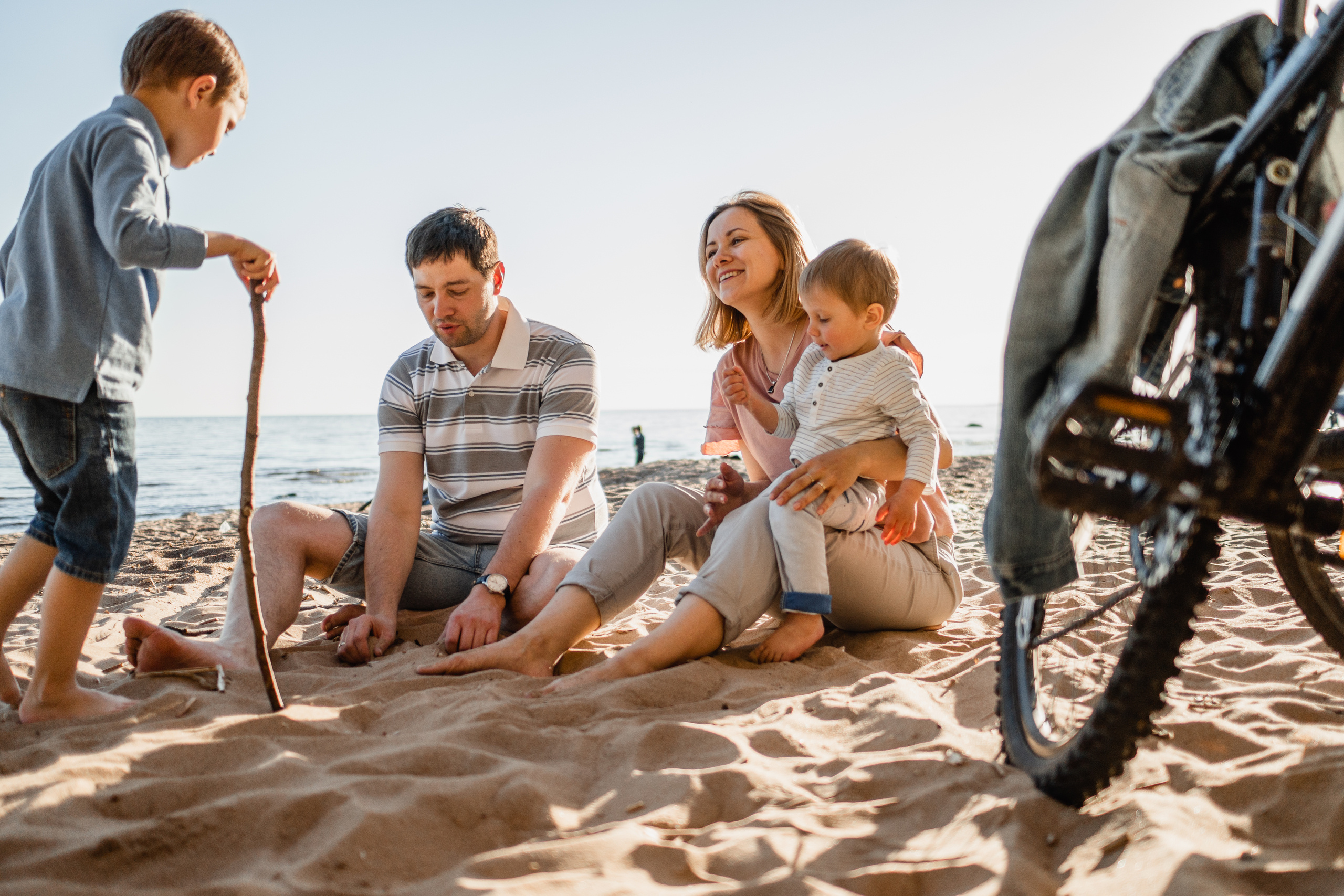 Семейная фотосессия на велосипедах. Семейный и детский фотограф в Санкт-Петербурге Наталья Григорьева