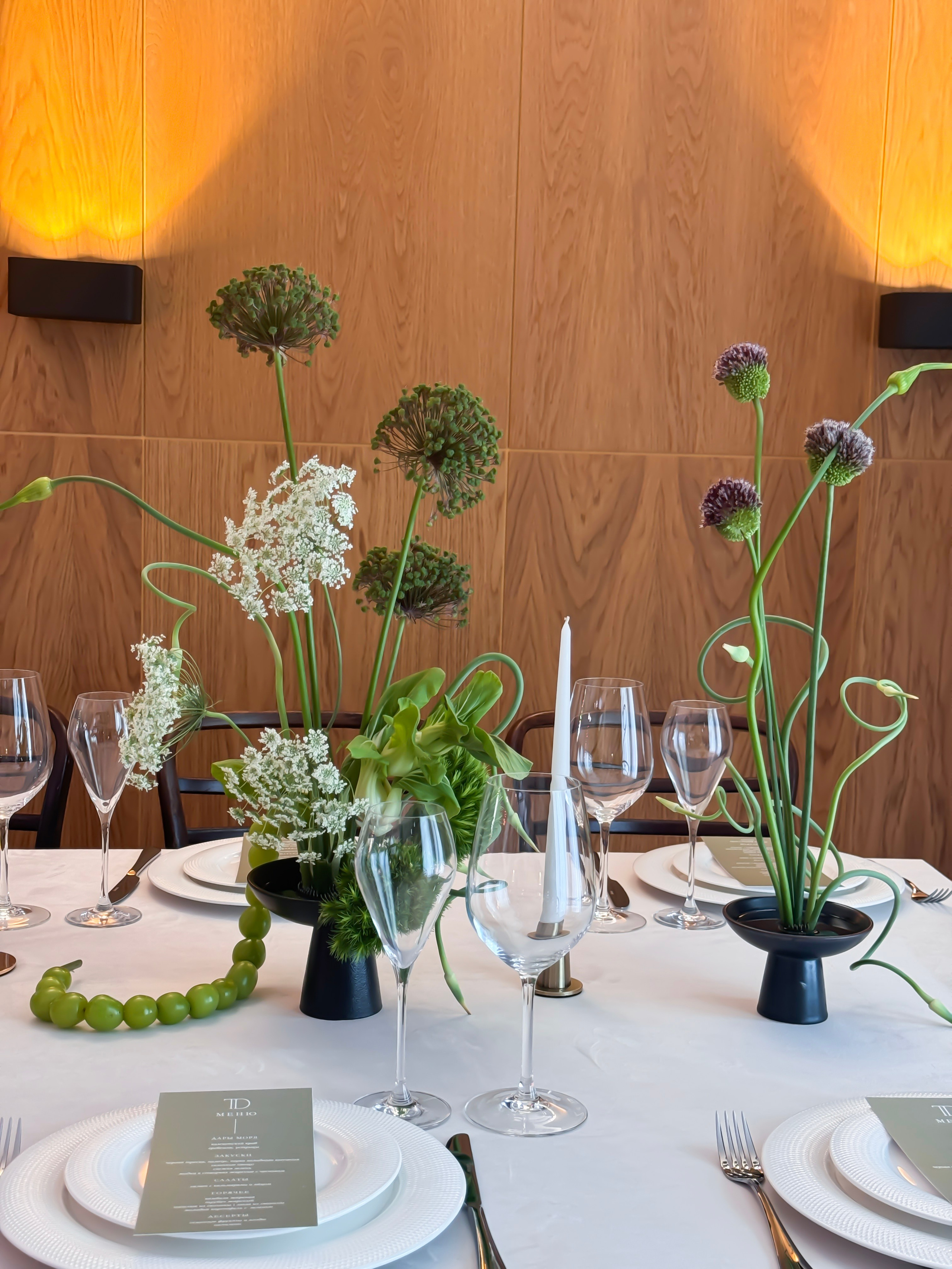 Оформление ужина. Ксения Почтарь. Декоратор и флорист, город Владивосток