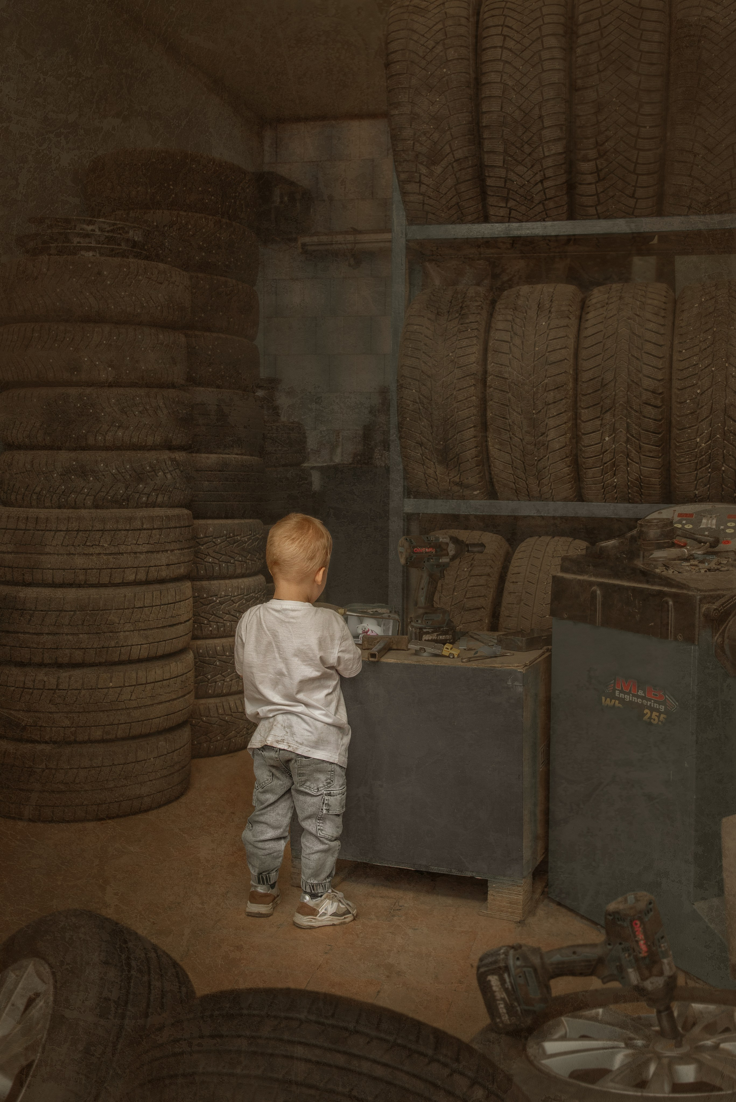Художественная фотосессия для мальчика в гараже. Детский и семейный фотограф Краснодар / Сочи Сергеева Олеся
