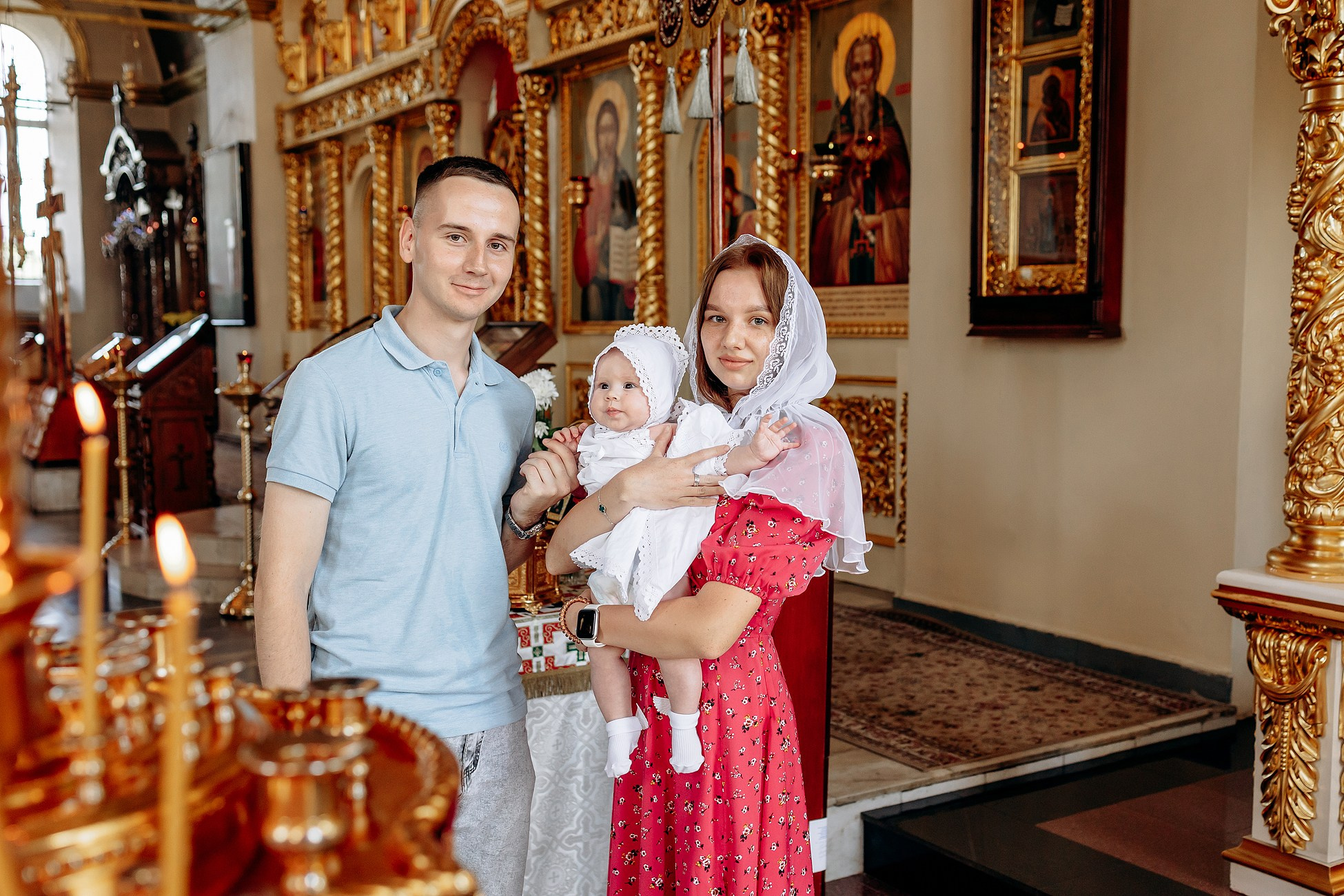 Крещение Вероники и Марии в Соловцовке. Семейный фотограф в Пензе Мария Левина