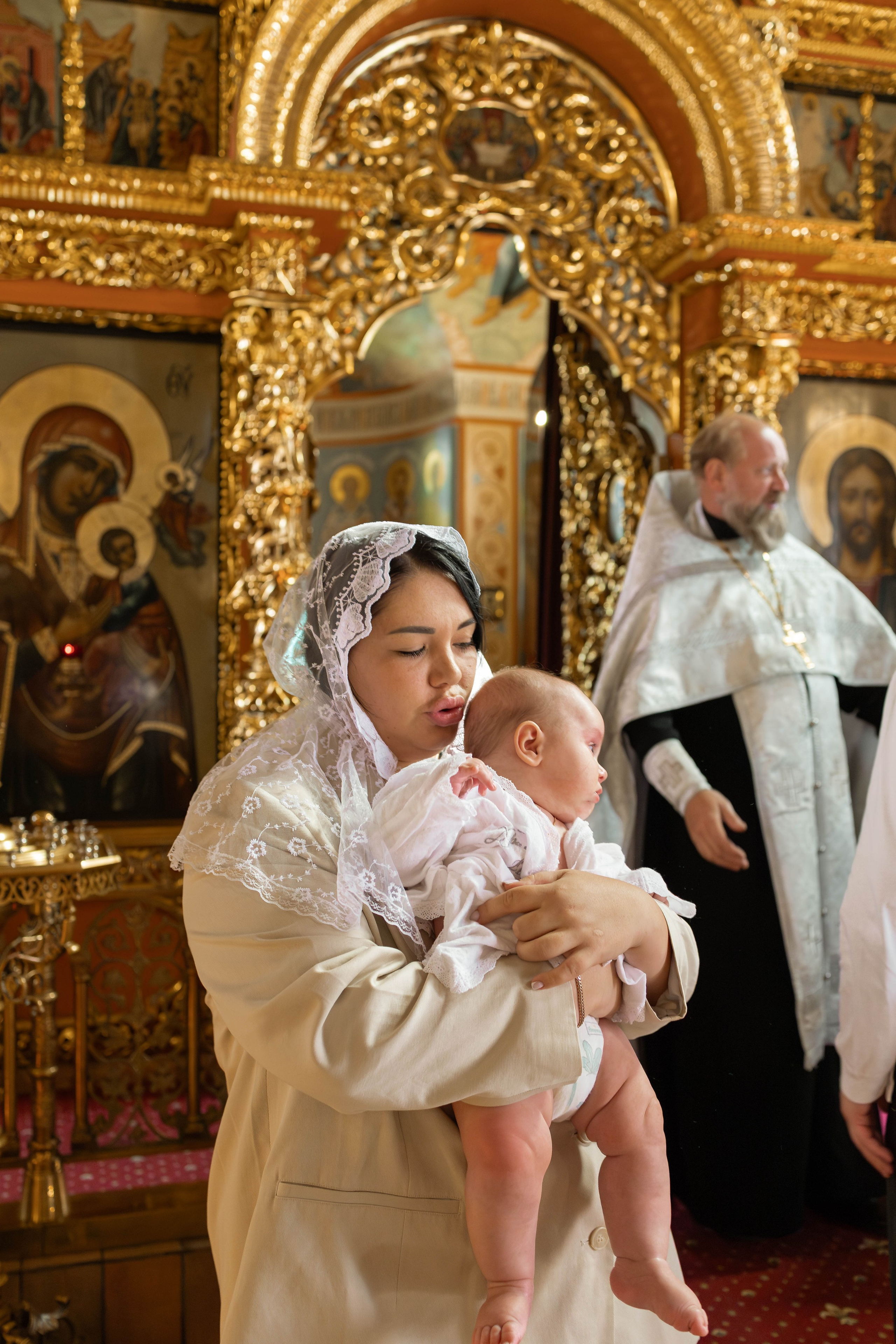Таинство Крещения Евгения. Фотограф новорождённых Newborn Москва