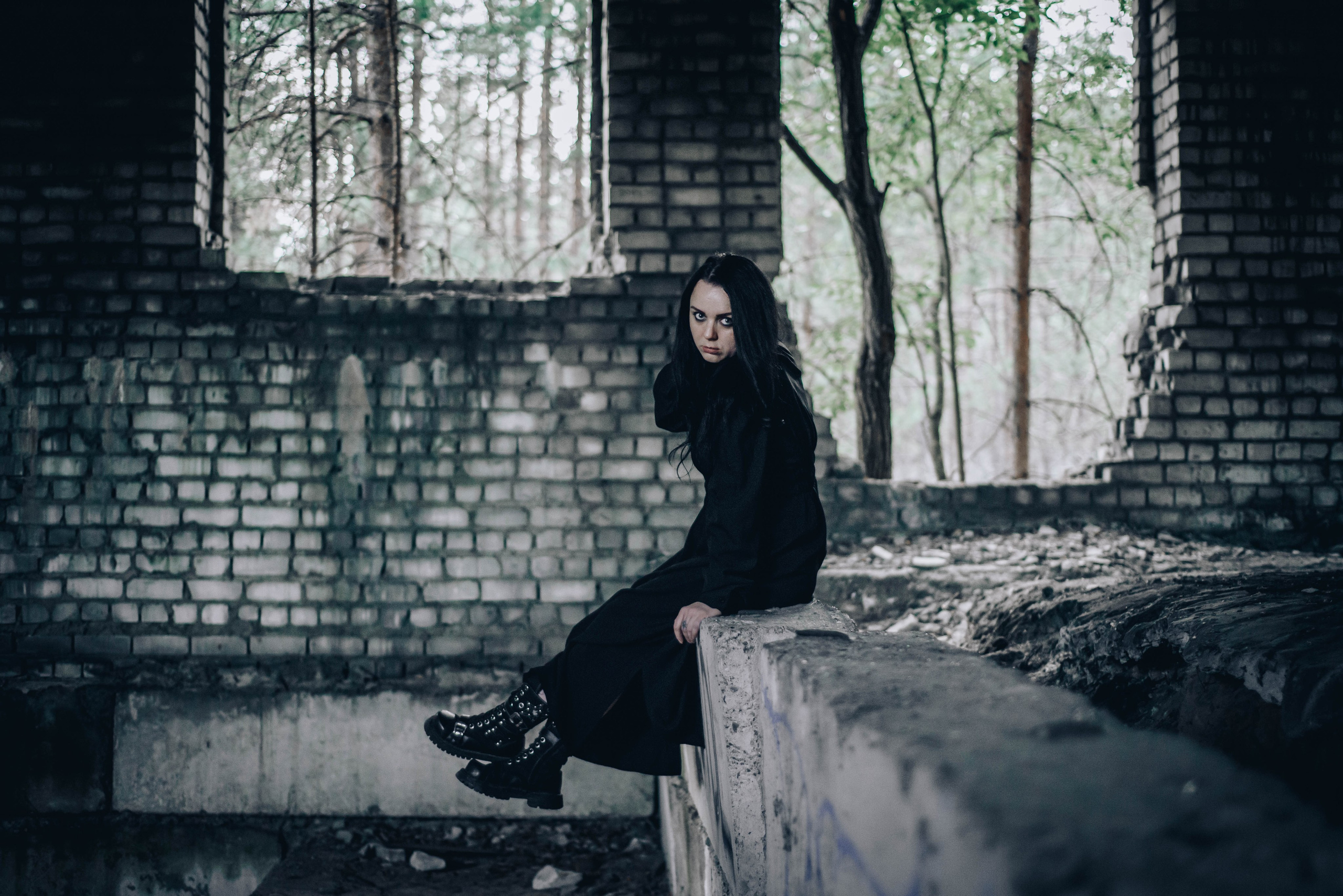 Готичная фотосессия для Ксюши. Мотофотограф в Нижнем Новгороде Динара Зуйкова