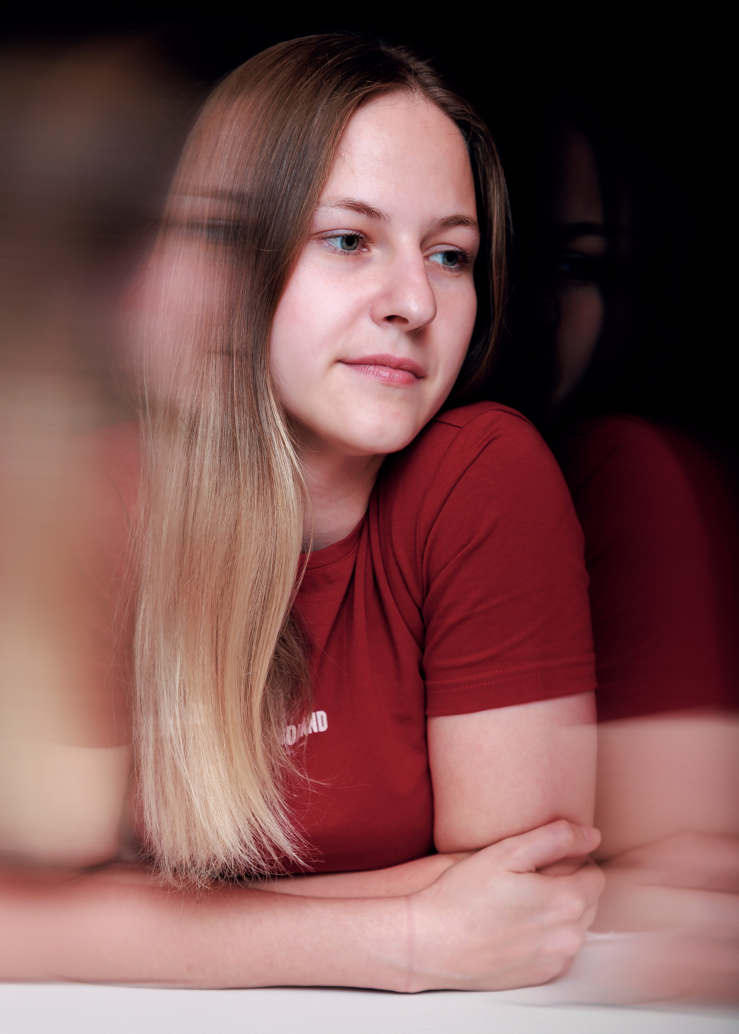 Фотосессия в красном на черном. Мск. Фото Полозов