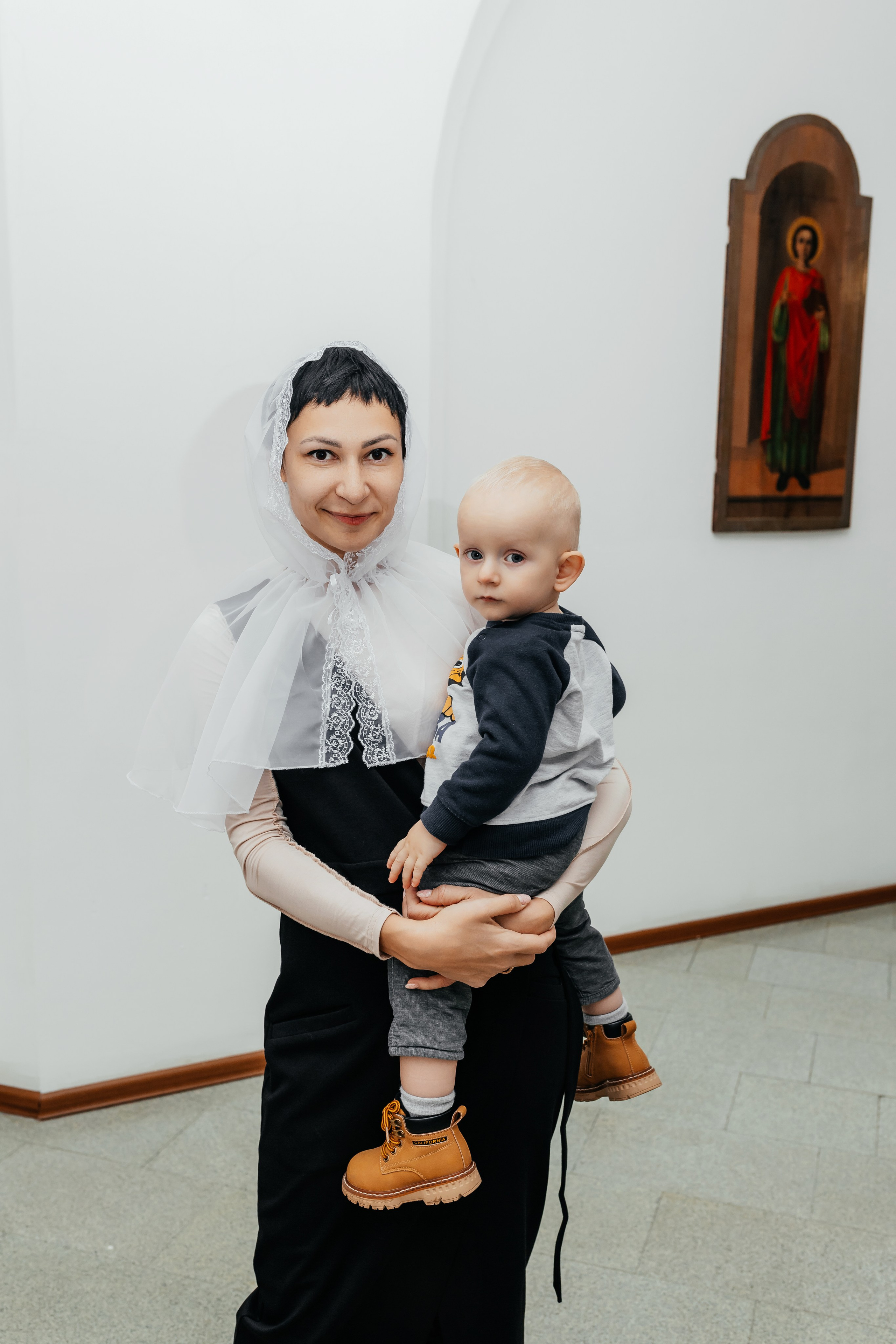 Крещение Георгий. Семейный и домашний фотограф в Москве и МО Королева Валерия