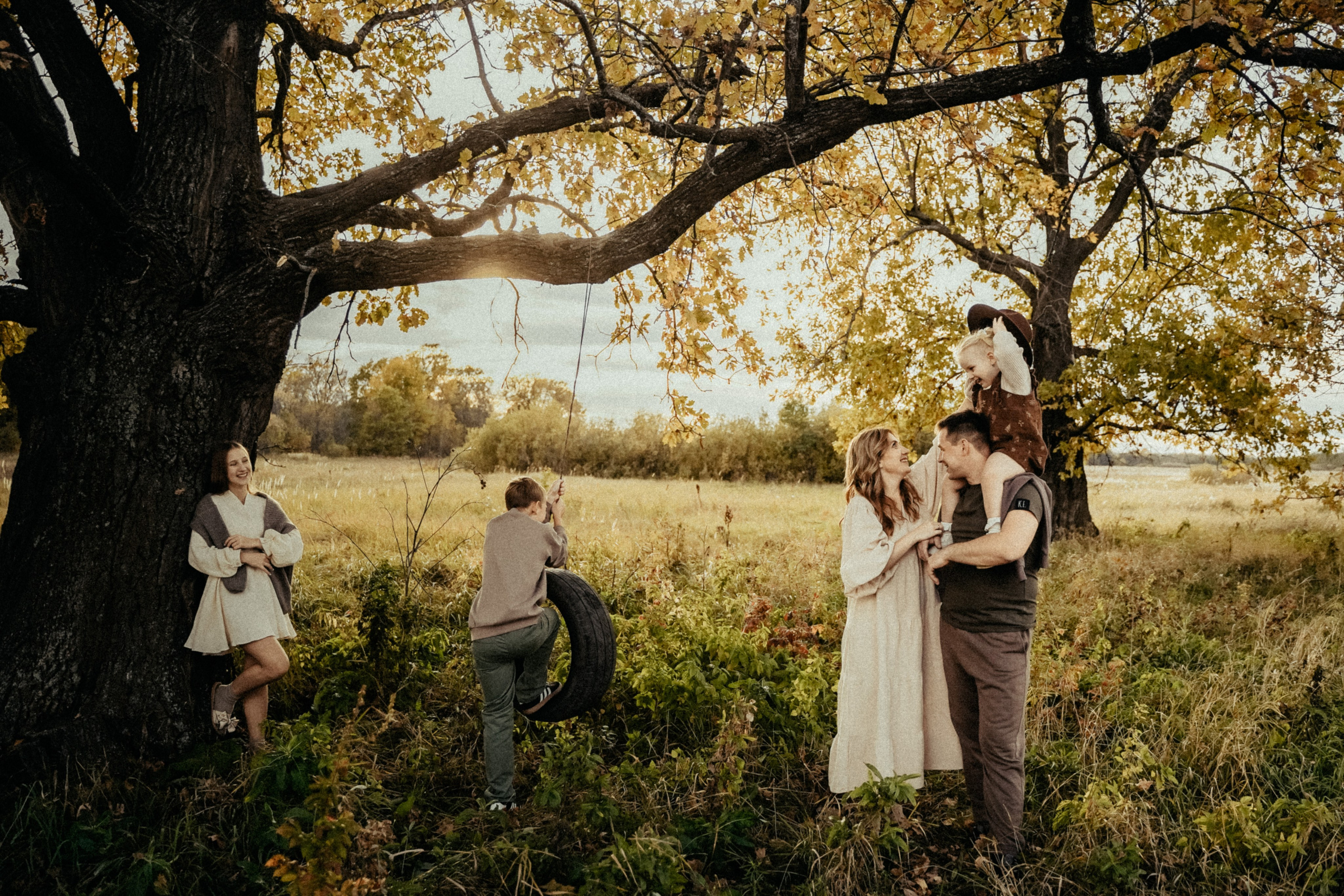 Семья на природе