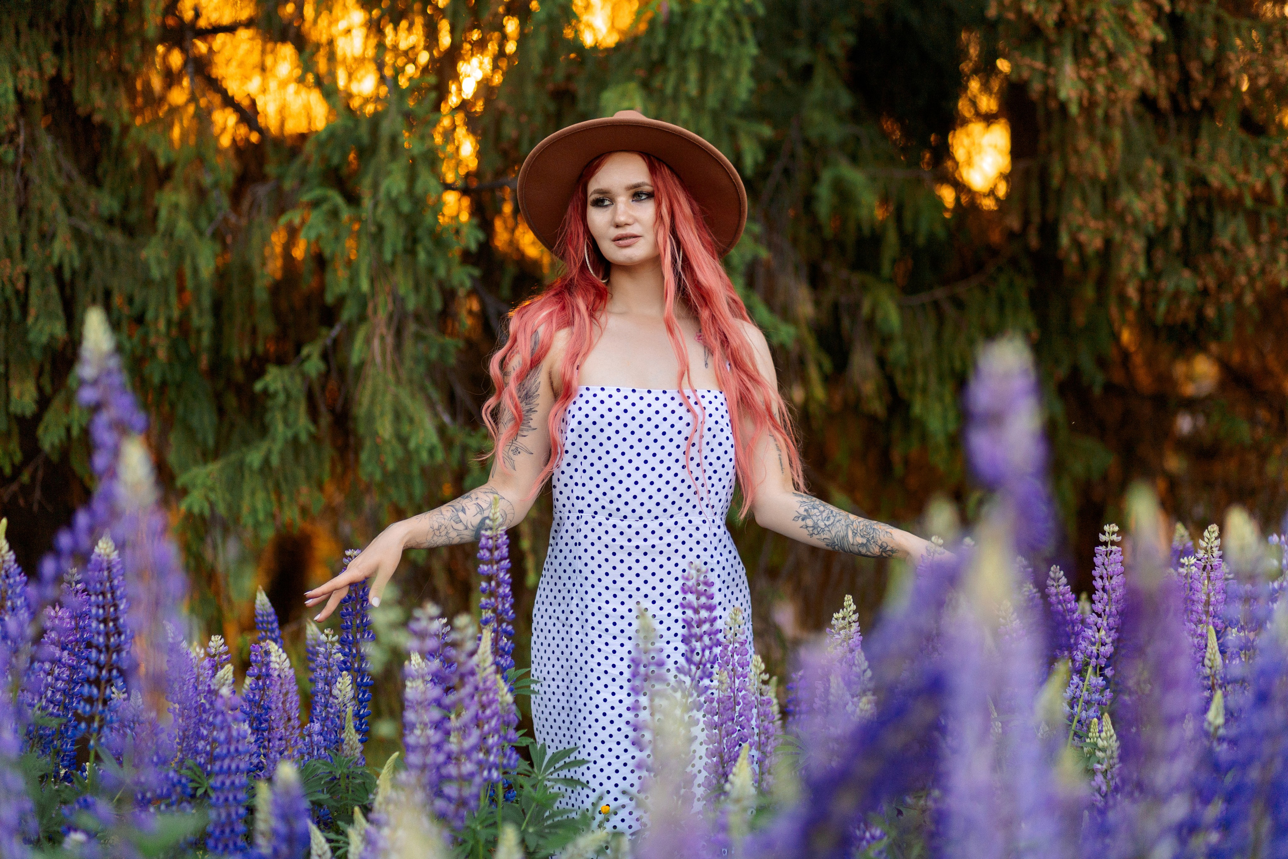 Люпиновая Фотосессия на закате. Профессиональный фотограф в Ижевске Леша Петров