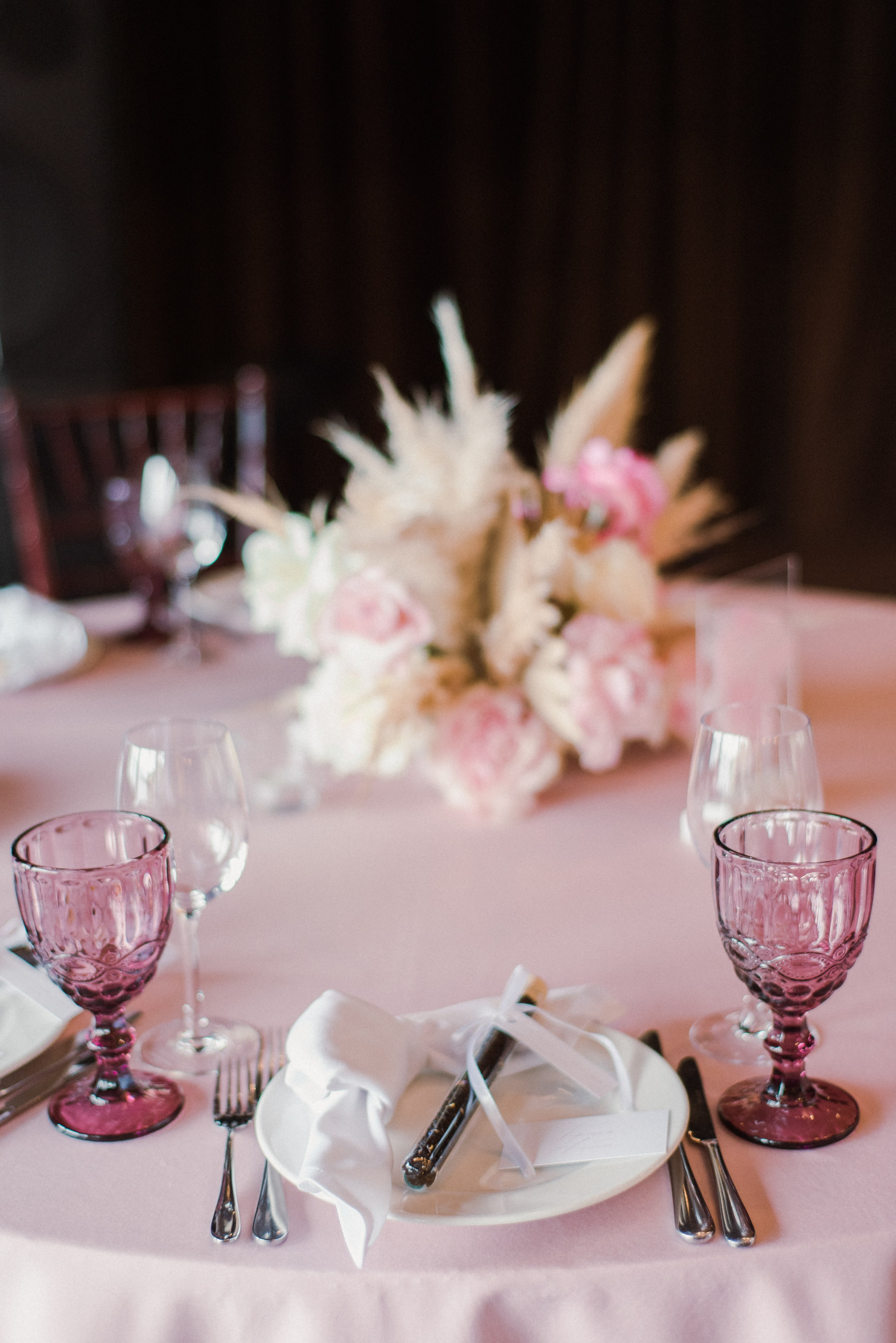 розовая тема в свадебном декоре