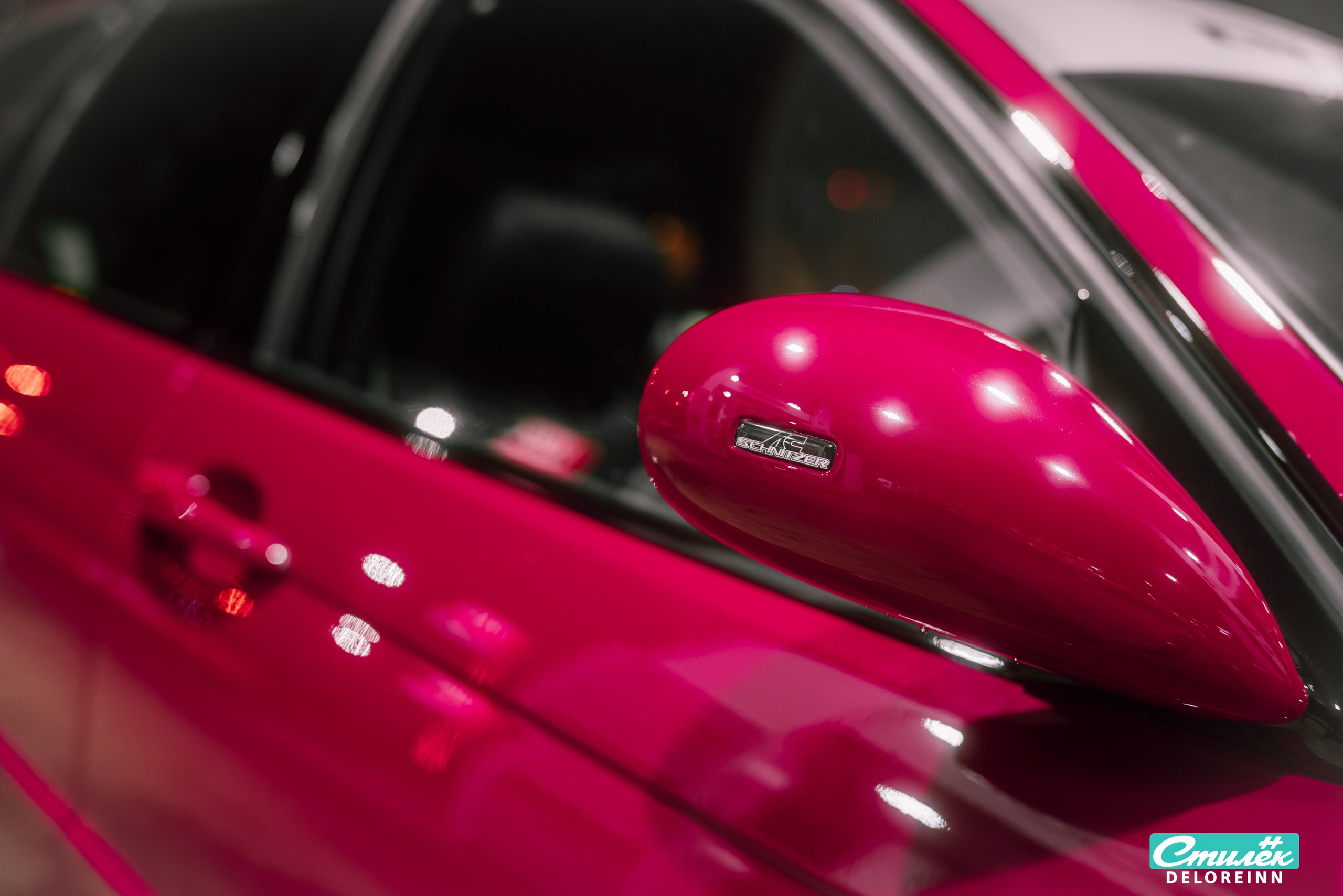 Pink BMW E46 Touring from Finland. DeLorein