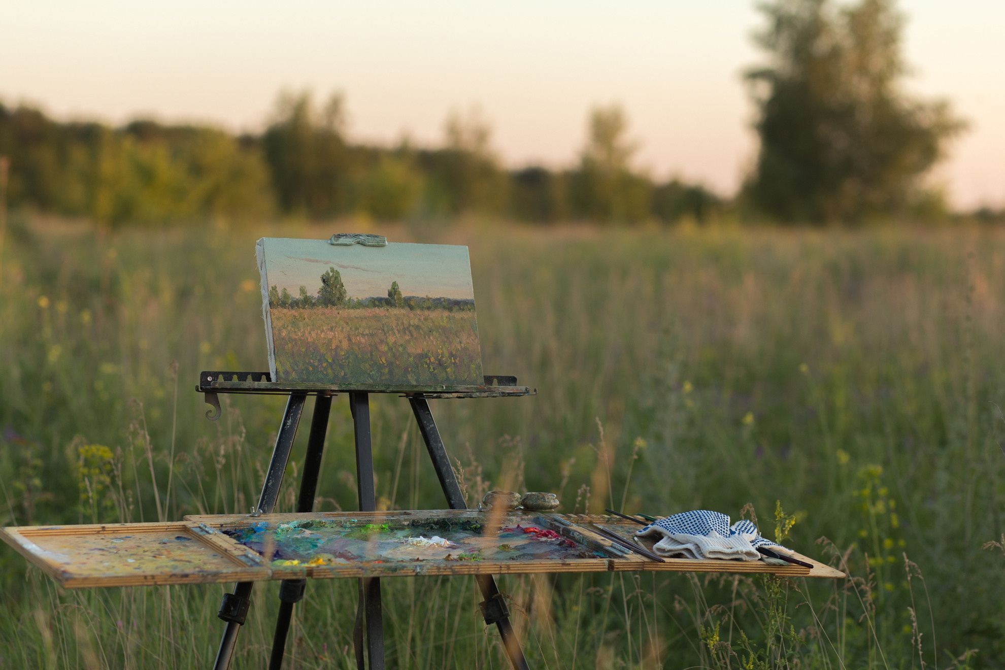 Теплый вечер. июль. Художник Александр Каверин