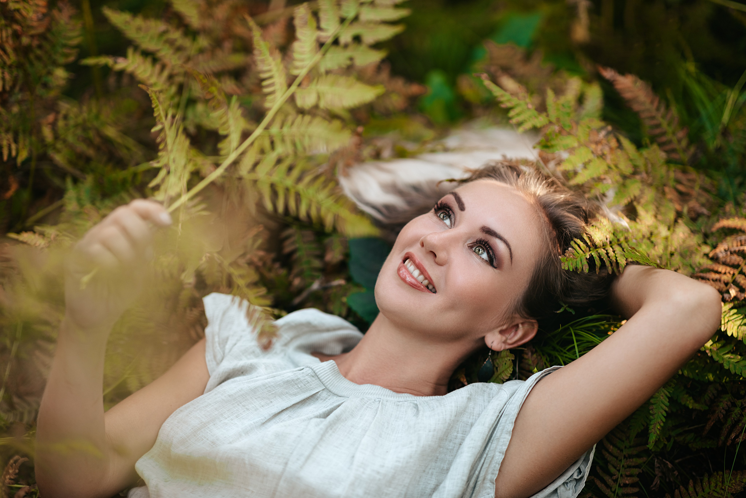 В папоротниках