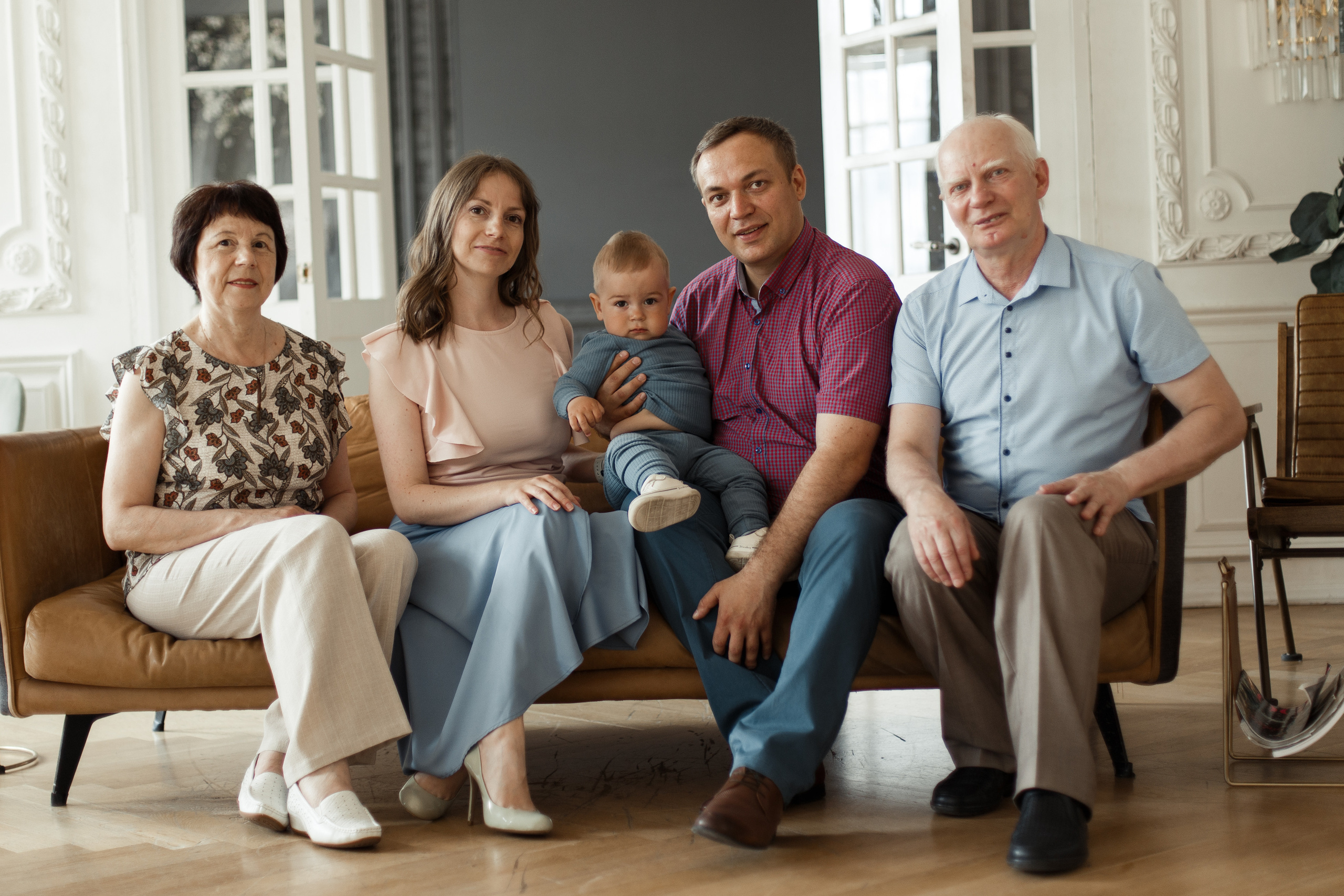 Константин, Ирина и Тимофей, бабушка и дедушка. Елена Семейный фотограф Санкт-Петербург