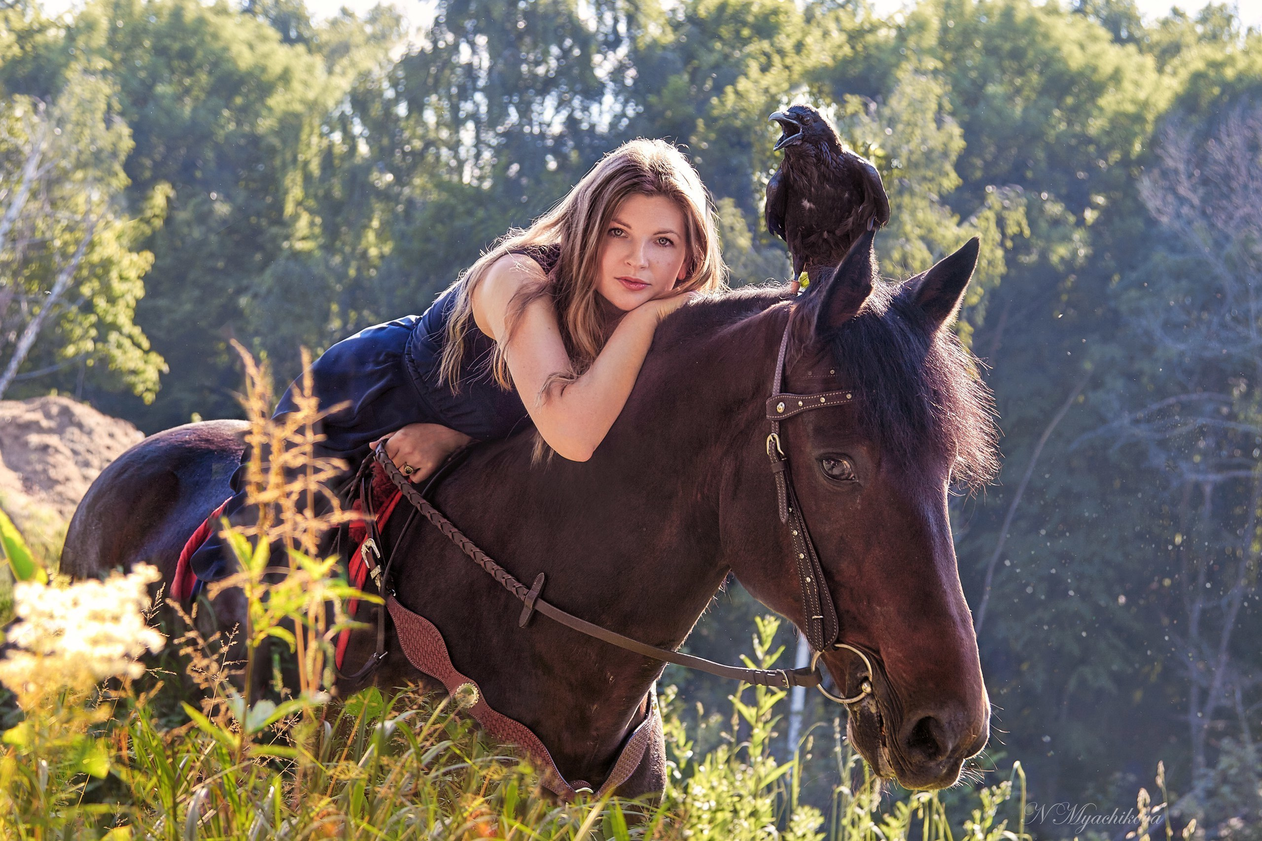 Фотосессия с конем в Нижегородской области, в Новинках. Детский и семейный фотограф в Нижнем Новгороде Мячикова Наталья