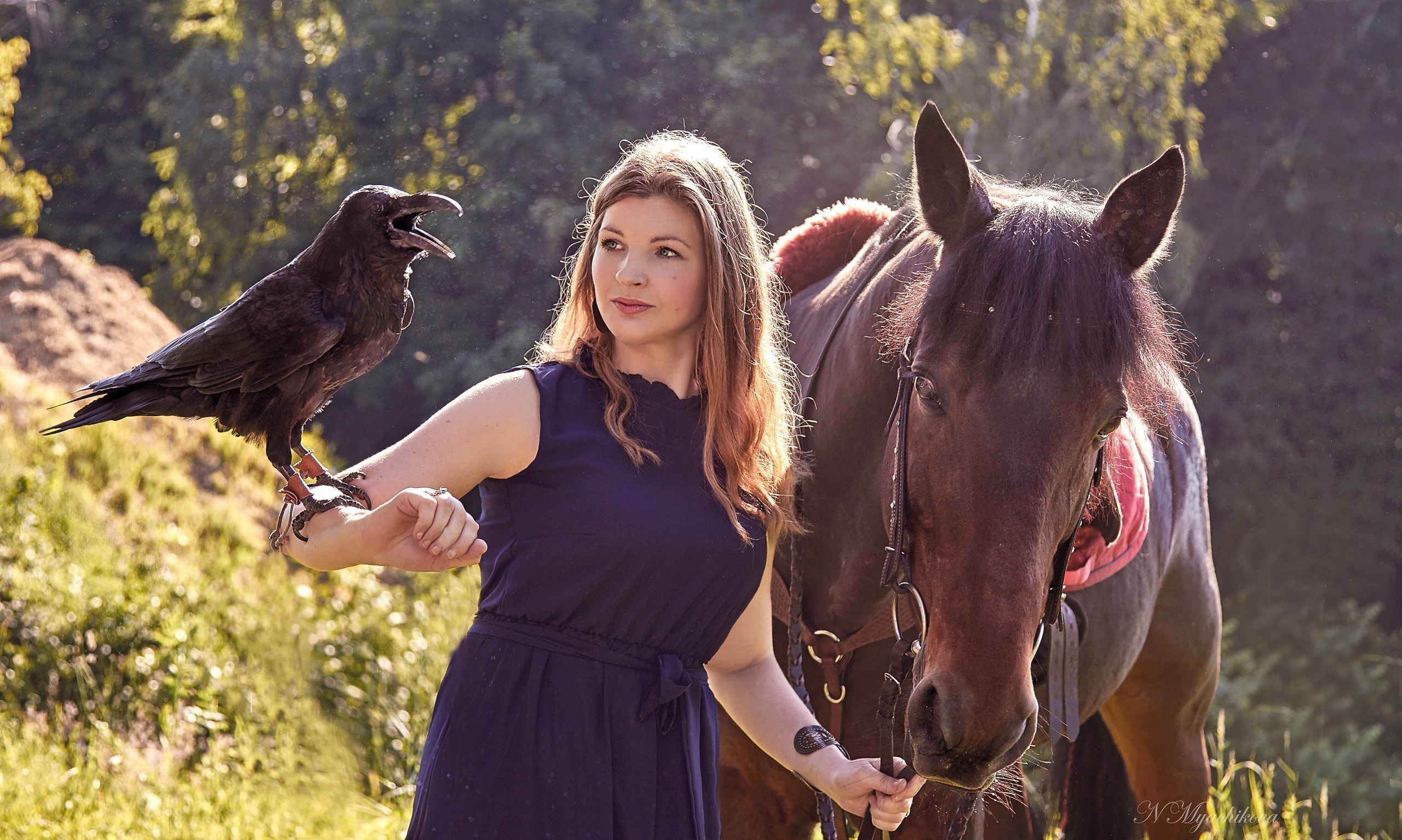 Фотосессия с конем в Нижегородской области, в Новинках. Детский и семейный фотограф в Нижнем Новгороде Мячикова Наталья