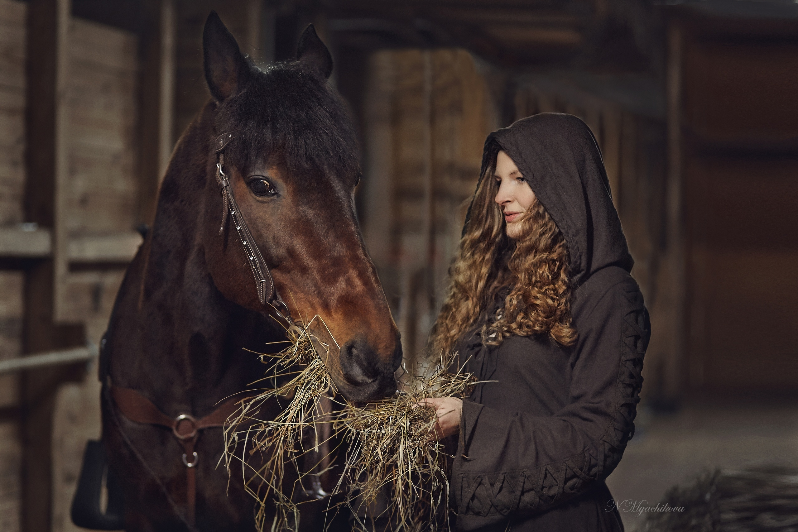 Фотосессия с конем в Нижегородской области, в Новинках. Детский и семейный фотограф в Нижнем Новгороде Мячикова Наталья