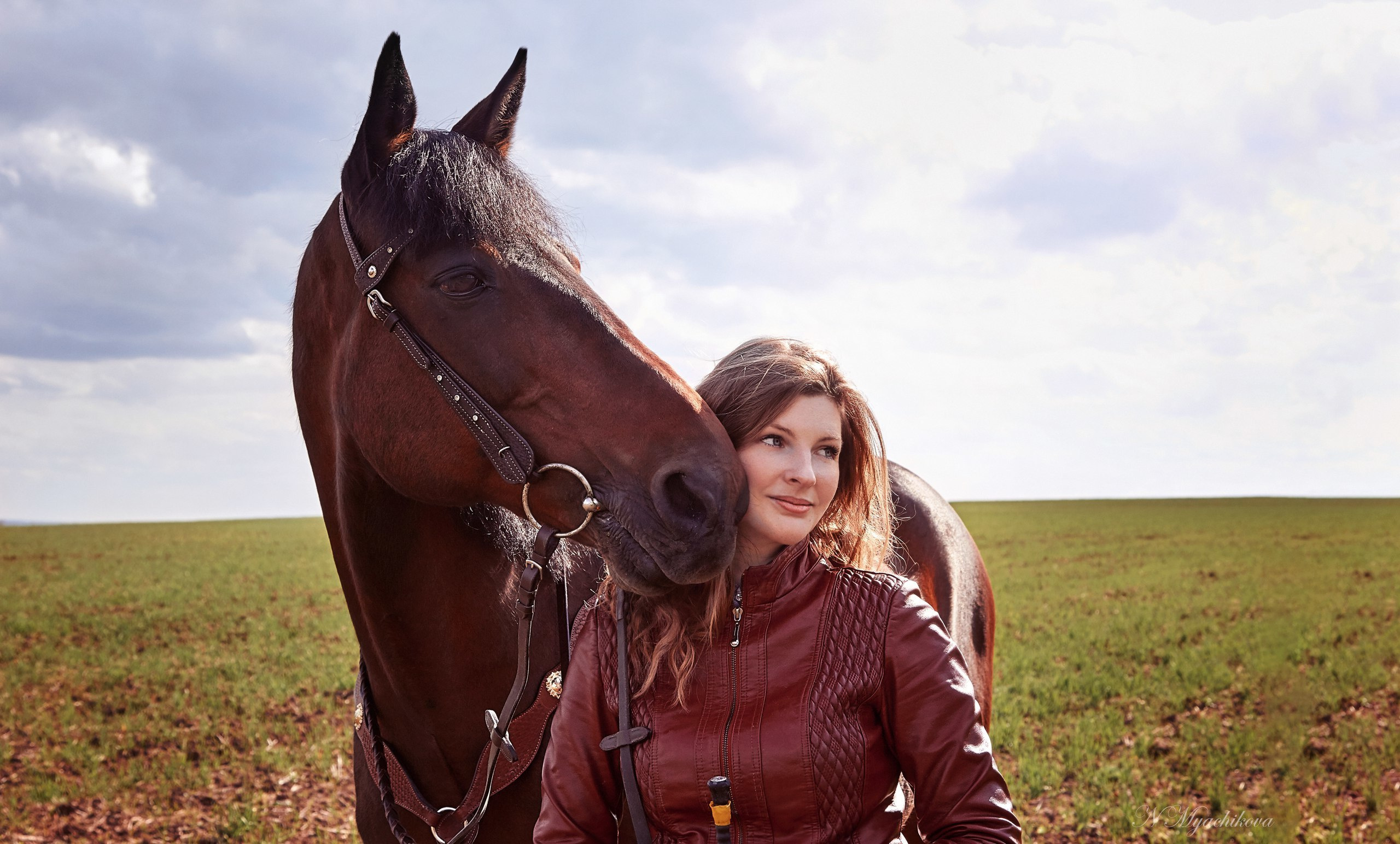 Фотосессия с конем в Нижегородской области, в Новинках. Детский и семейный фотограф в Нижнем Новгороде Мячикова Наталья