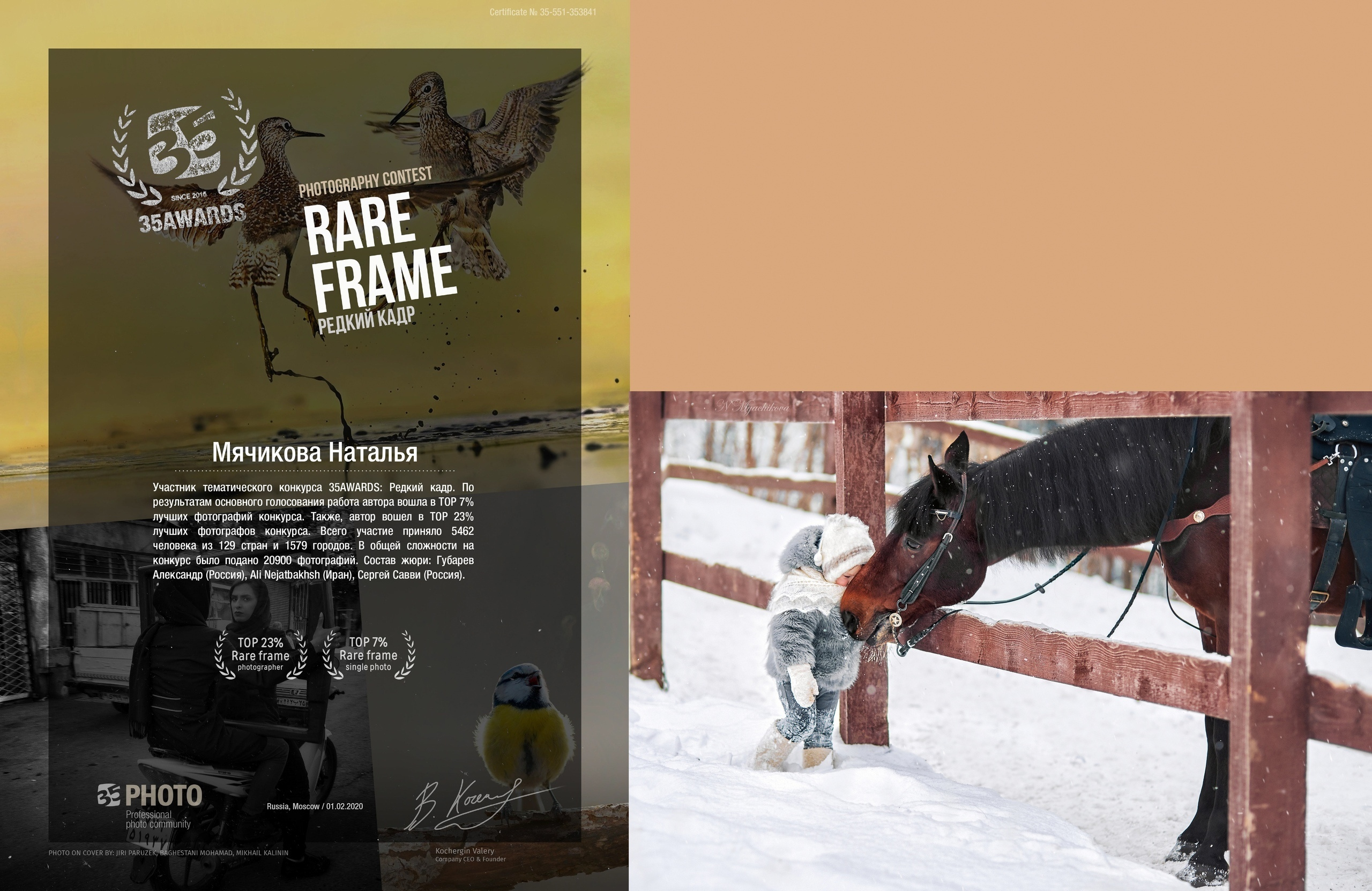 Достижения фотографа Мячиковой Наталья. Детский и семейный фотограф в Нижнем Новгороде Мячикова Наталья