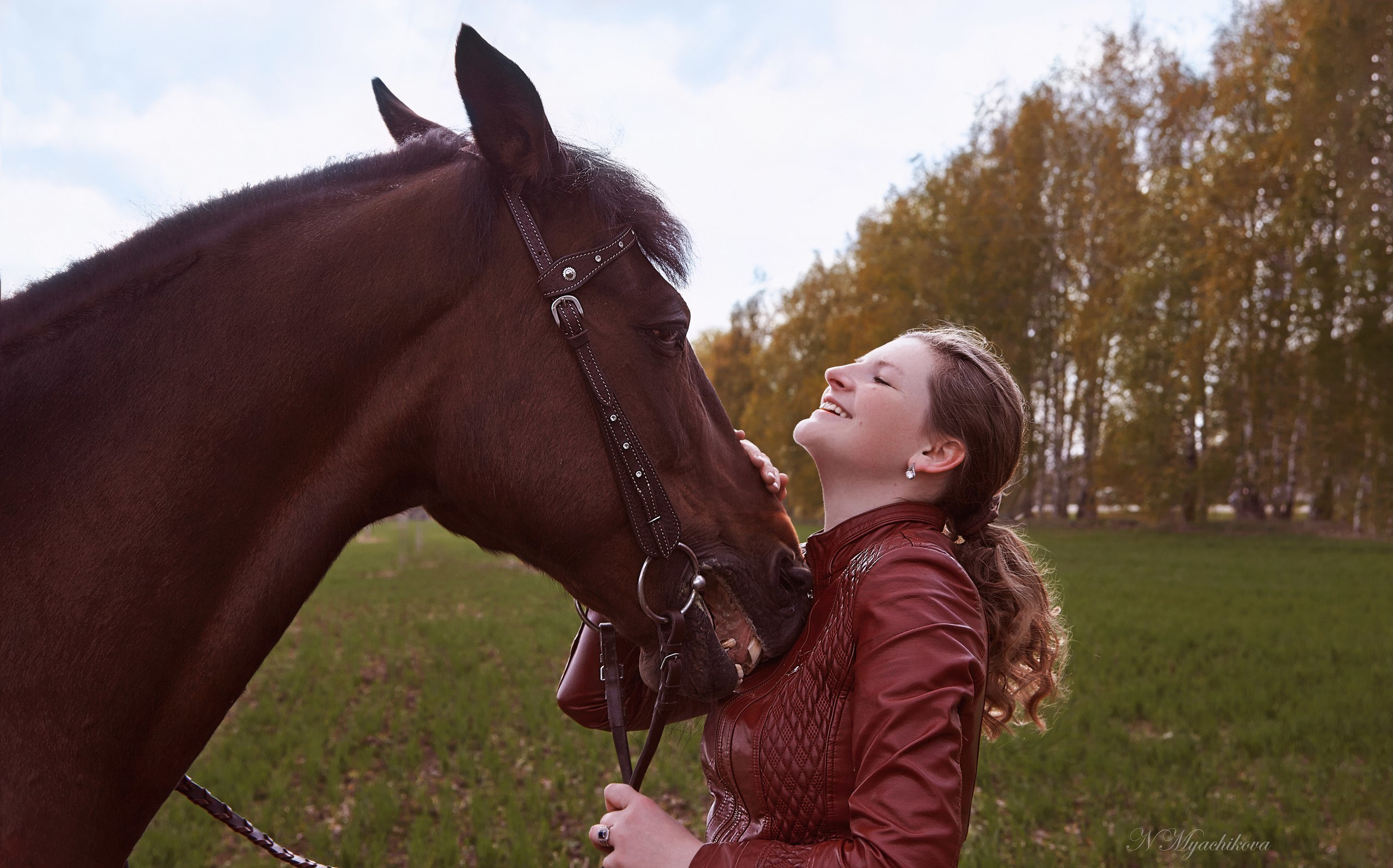 Фотосессия с конем в Нижегородской области, в Новинках. Детский и семейный фотограф в Нижнем Новгороде Мячикова Наталья