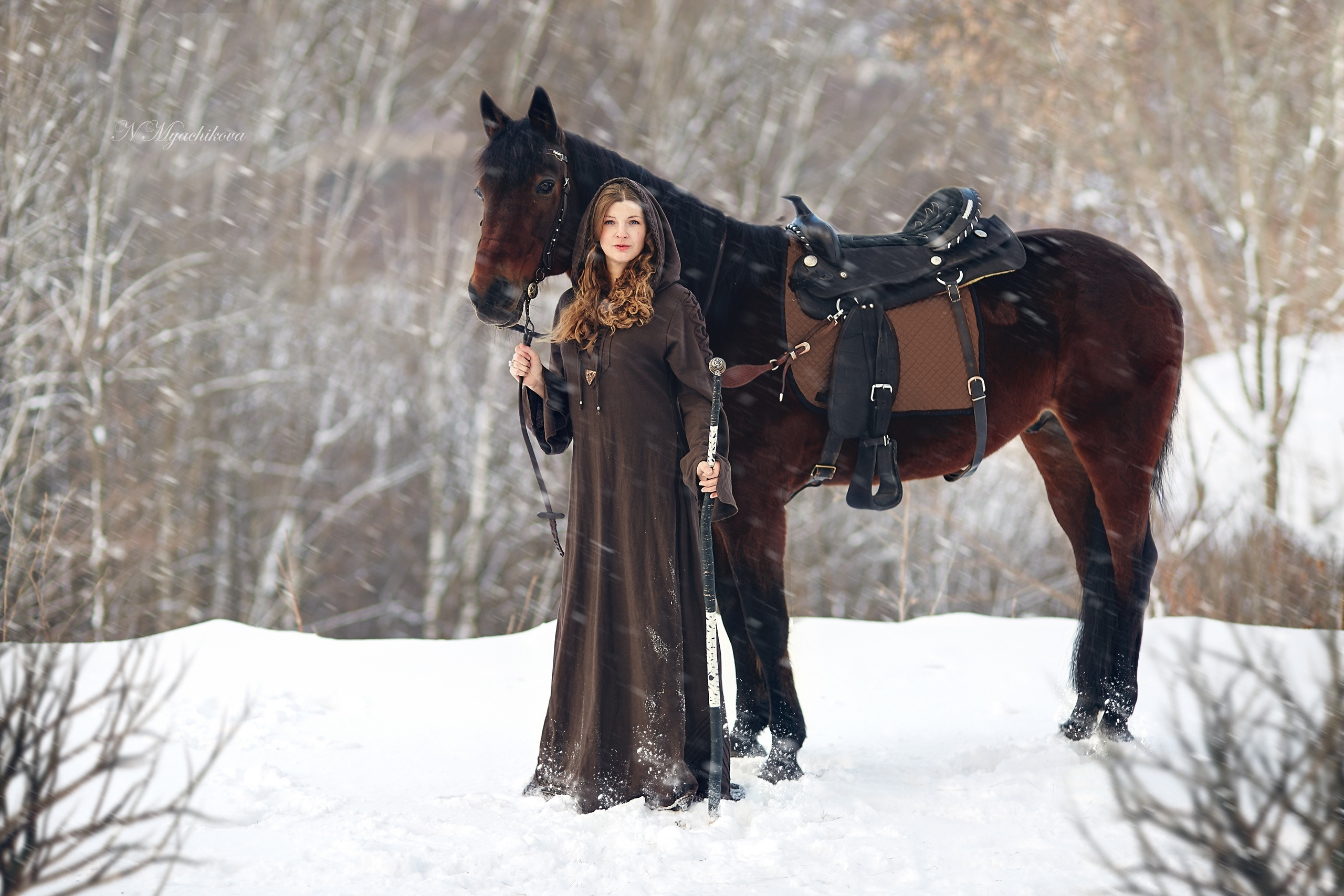 Фотосессия с конем в Нижегородской области, в Новинках. Детский и семейный фотограф в Нижнем Новгороде Мячикова Наталья