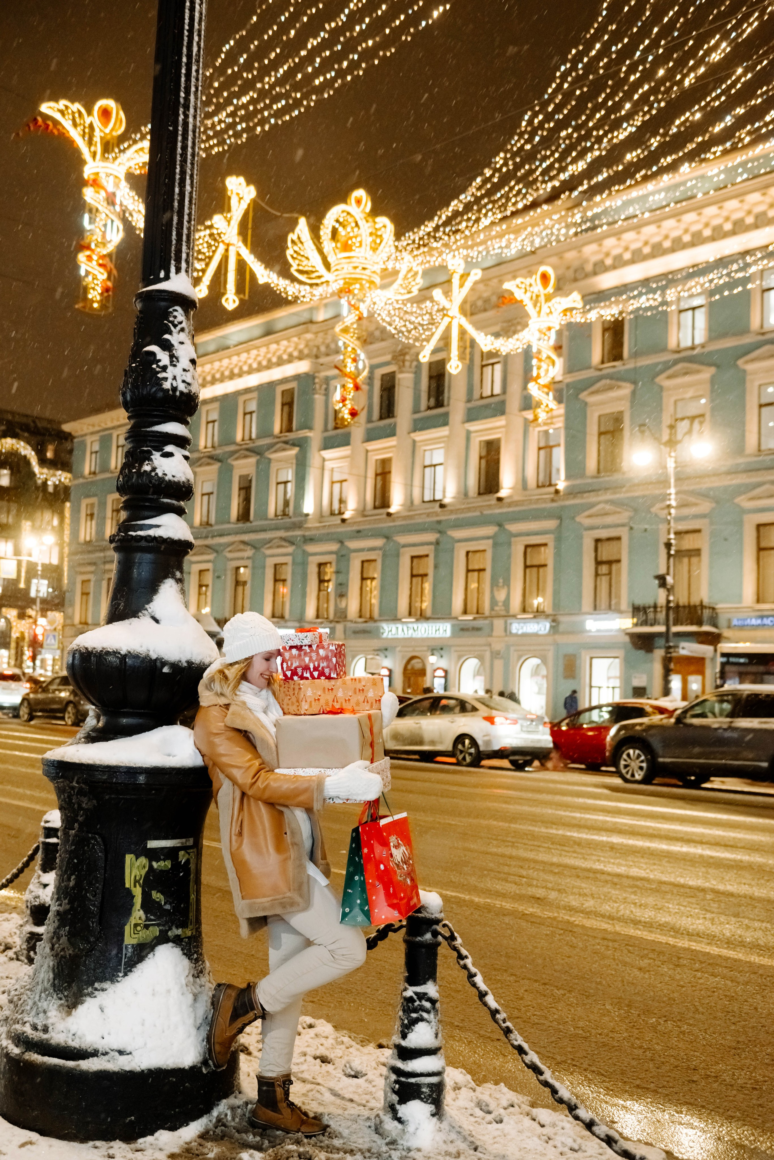 Новогодняя прогулка по Невскому. Свадебный и сеейный фотограф в Санкт-Петербурге Елена Худякова
