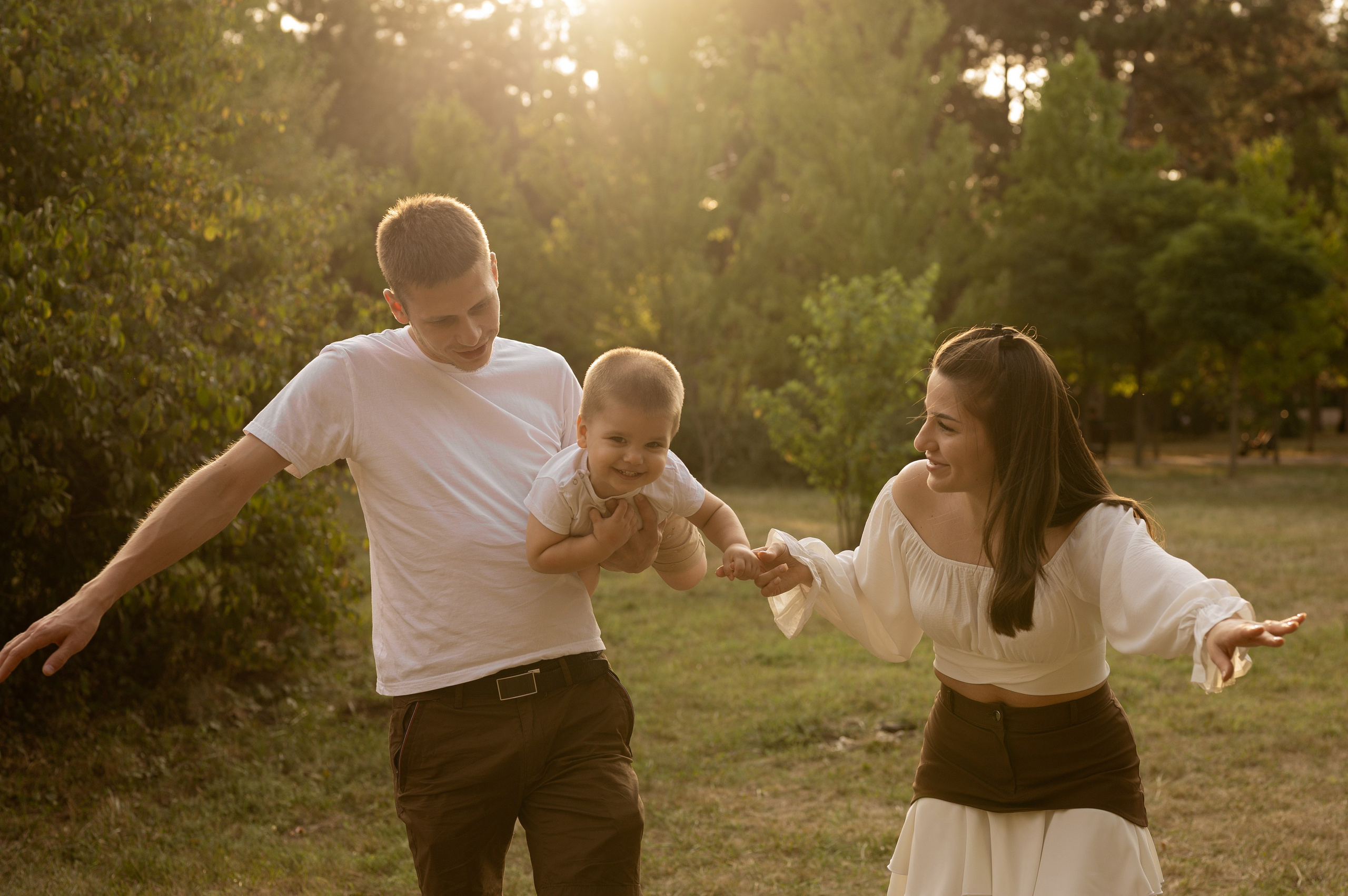 Летняя семейная фотосессия в парке. Свадебный и семейный фотограф в Краснодаре Алина Мельник