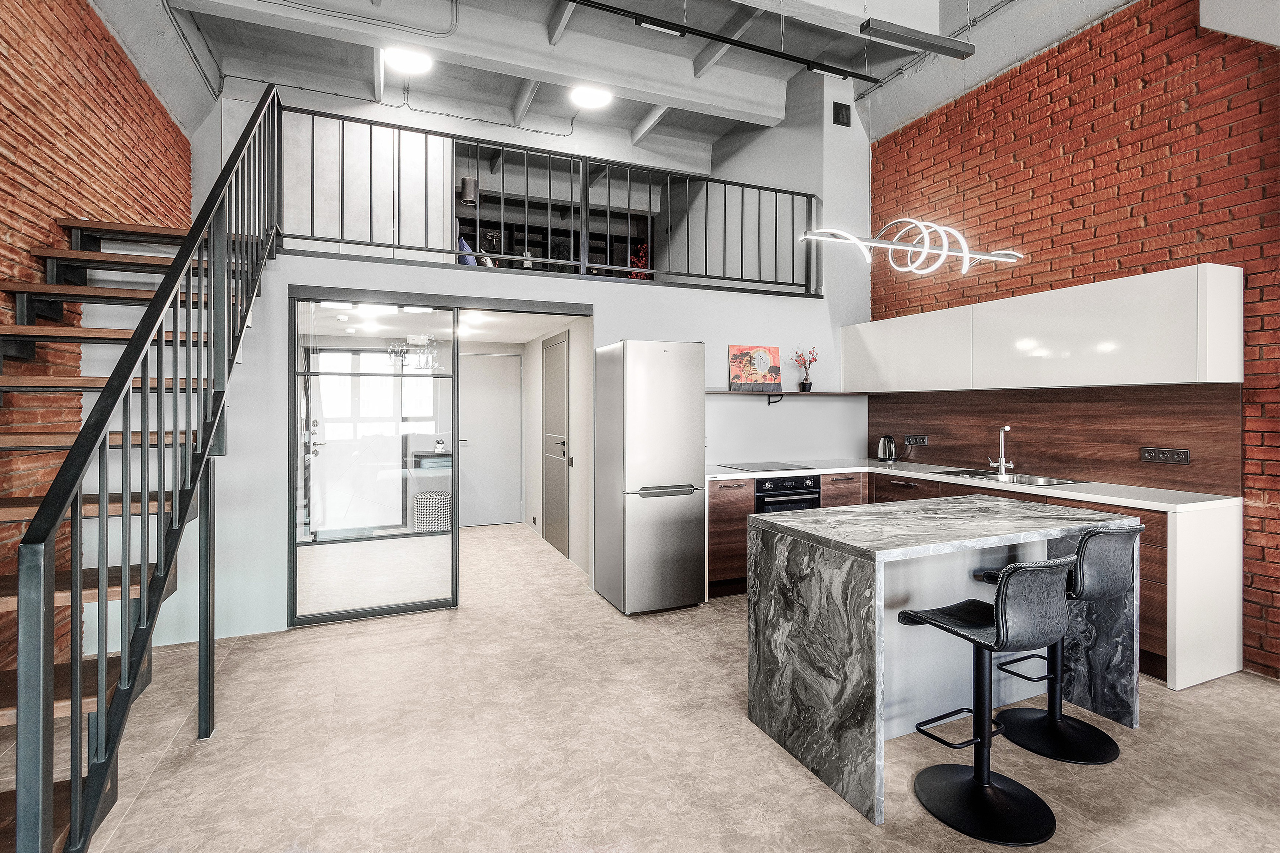 Фотосъемка просторной, светлой квартиры лофт, Уфа