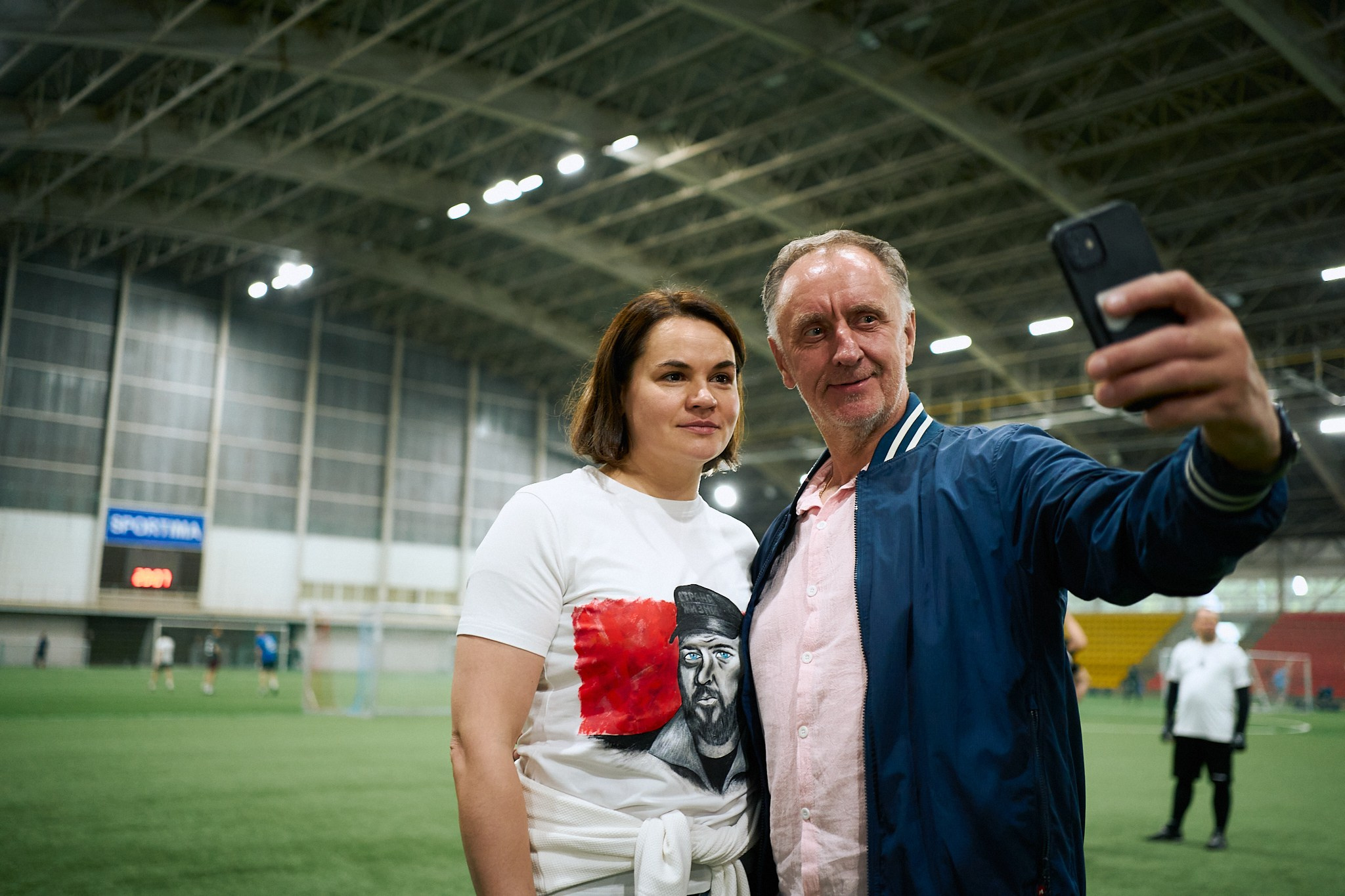 Friendly football match: Seimas of the Republic of Lithuania vs. Sviatlana Tsikhanouskaya’s Office. Photographer in Vilnius