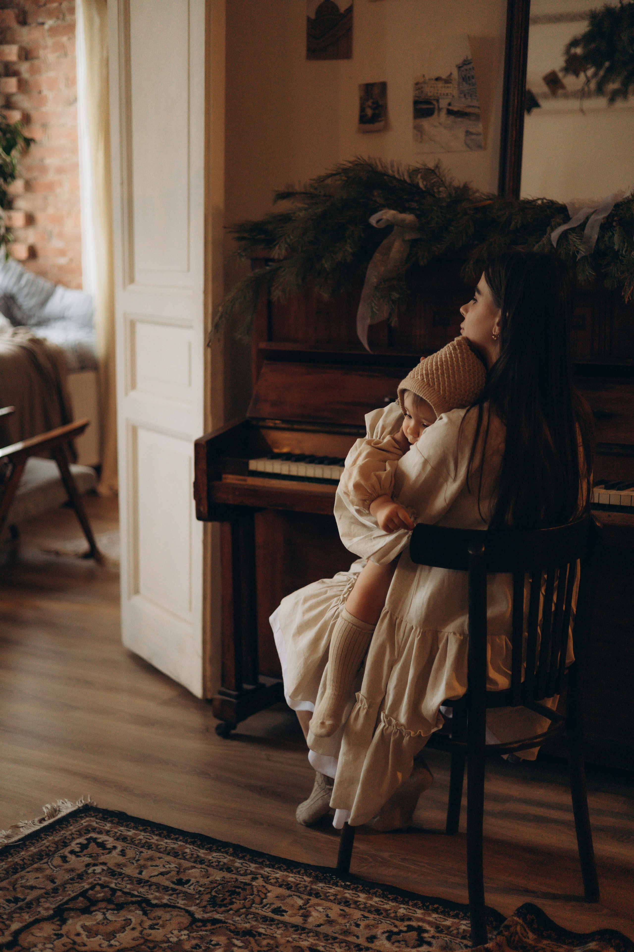 Валя и малышка Ева. Семейный, домашний, ньюборн фотограф Москва Цветкова Елизавета