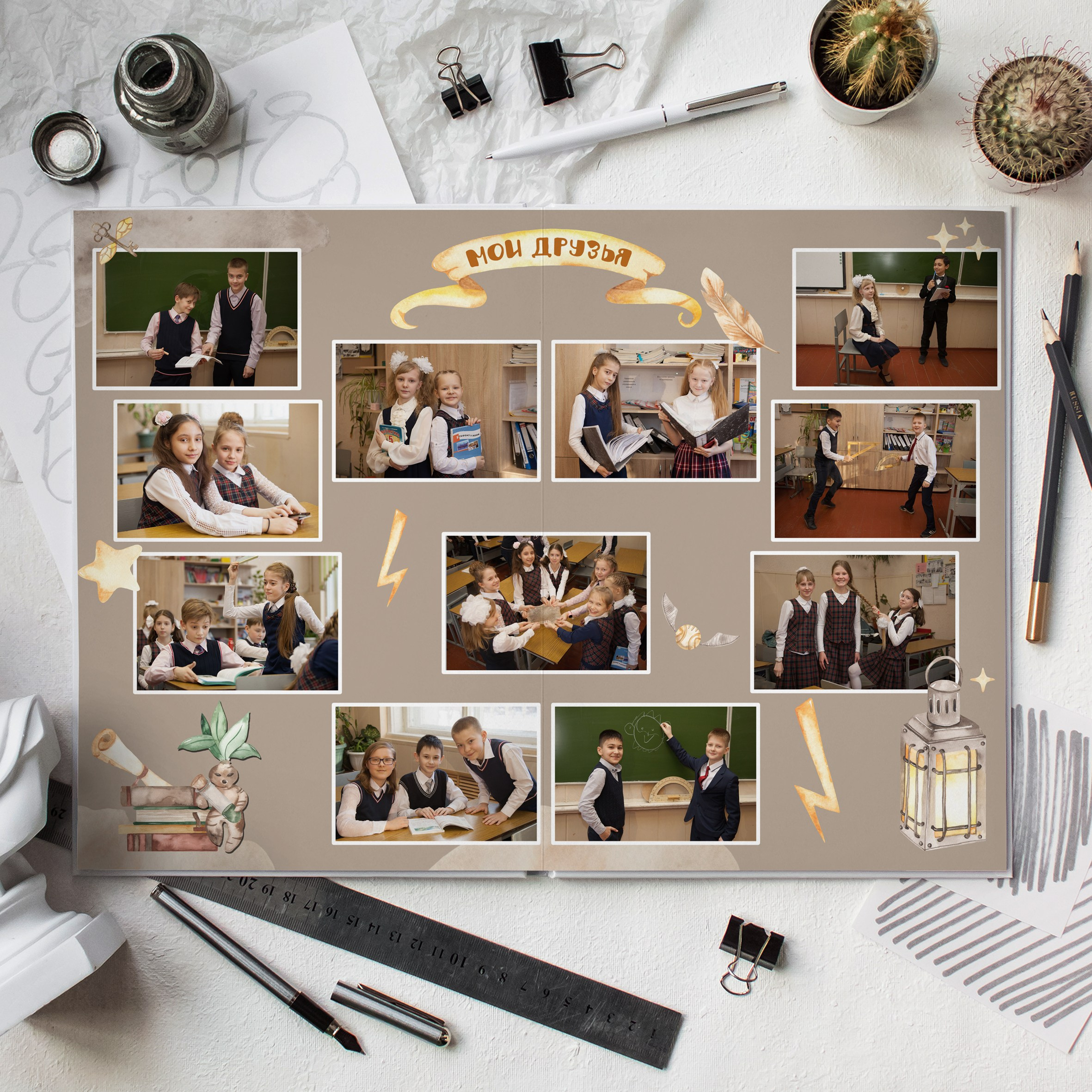 Выпускной альбом для начальной школы 5 разворотов. Семейный, школьный фотограф в Нижнем Новгороде Елена Сентюрева